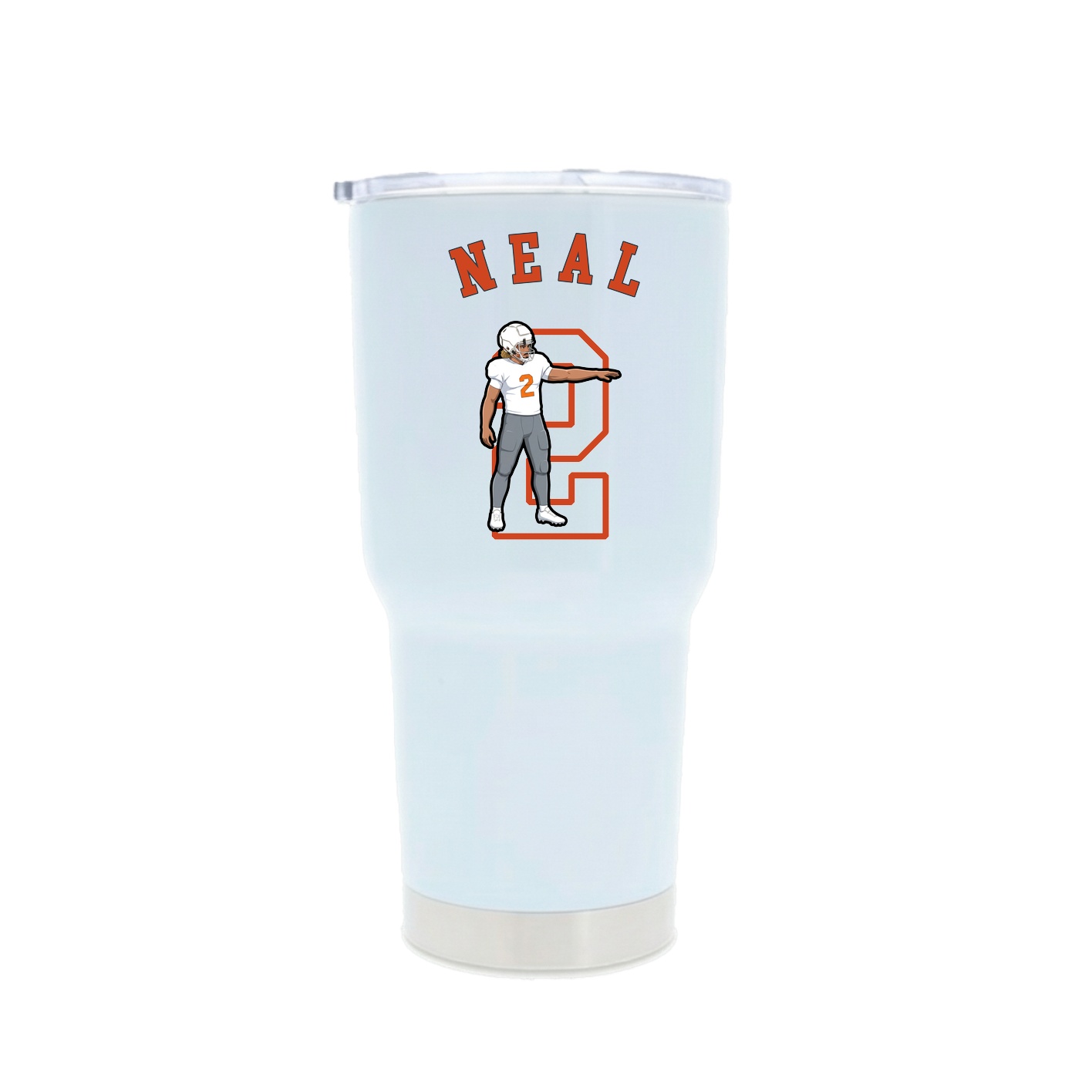 30oz Stainless Steel Tumbler — Shirsey Arch in White