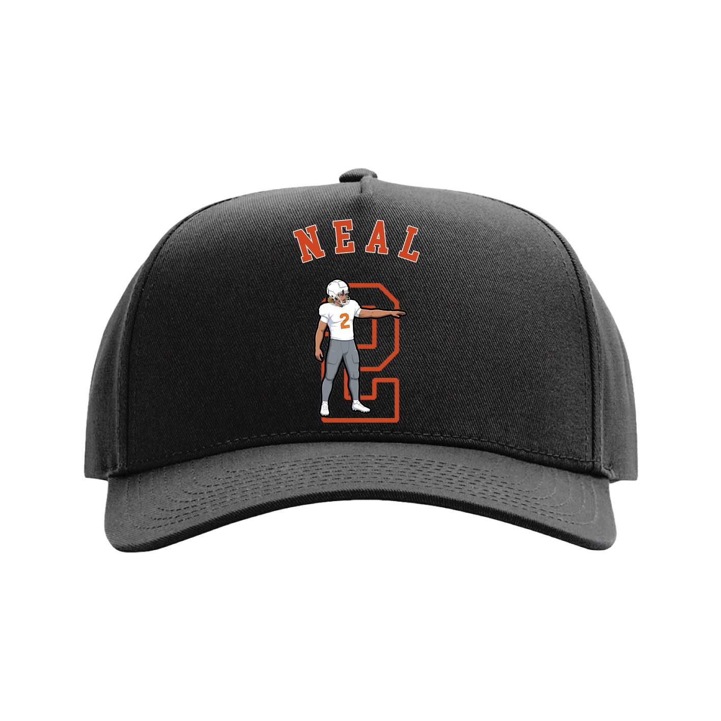 Full Fabric Five-Panel Champ Cap — Shirsey Arch in Black