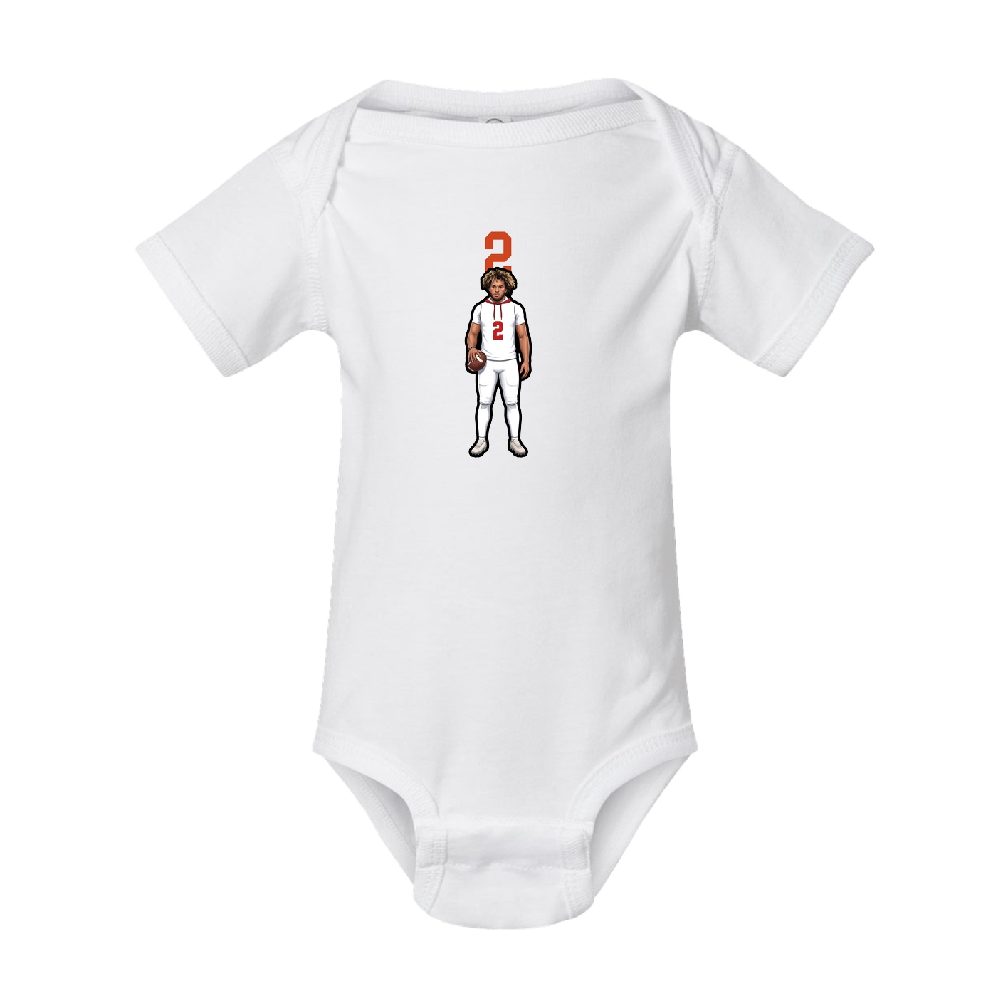 Baby Onesie — Number Top in White