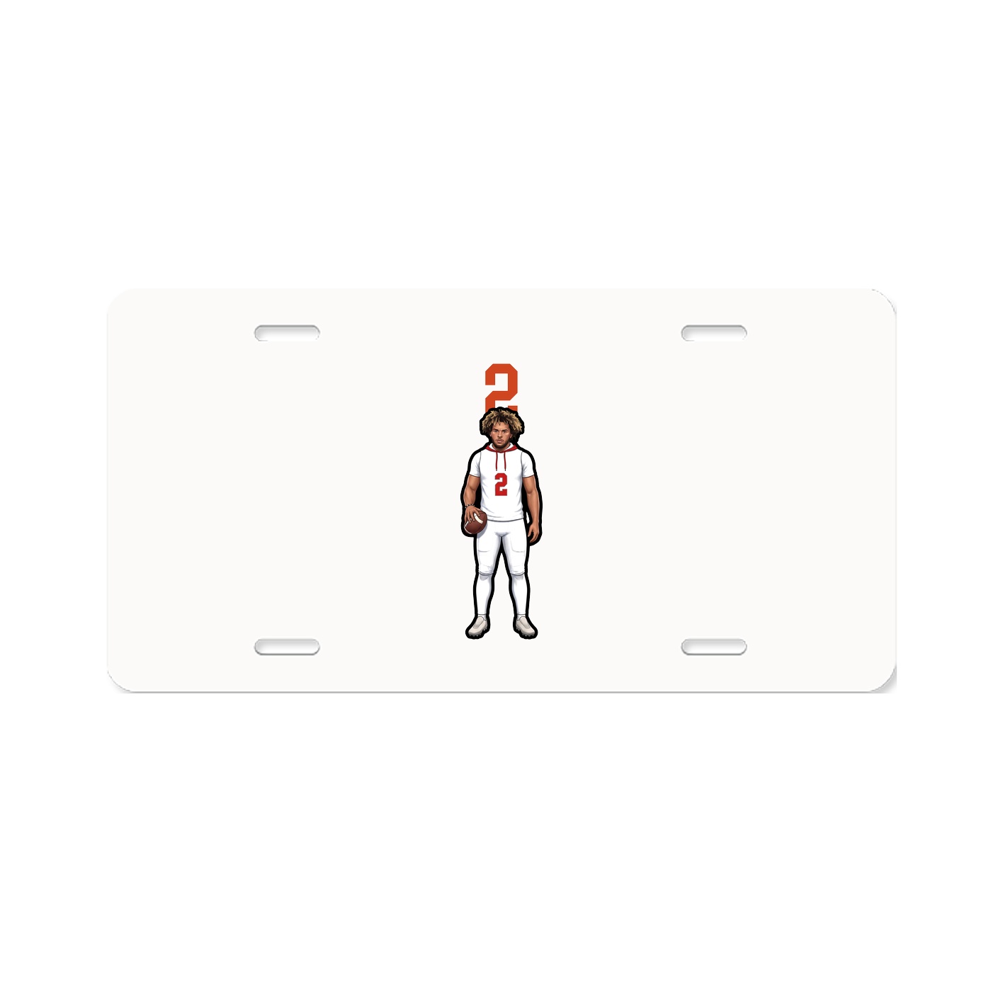License Plate — Number Top in Classic