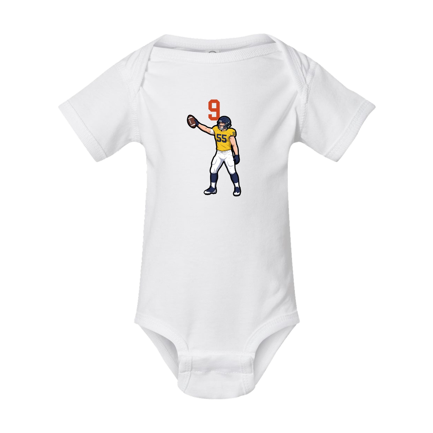 Baby Onesie — Number Top in White