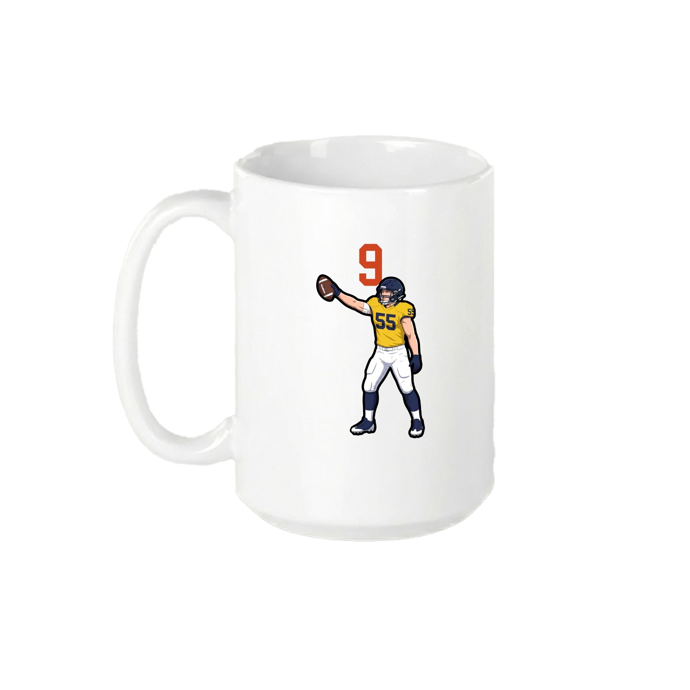 15oz Coffee Mug — Number Top in White