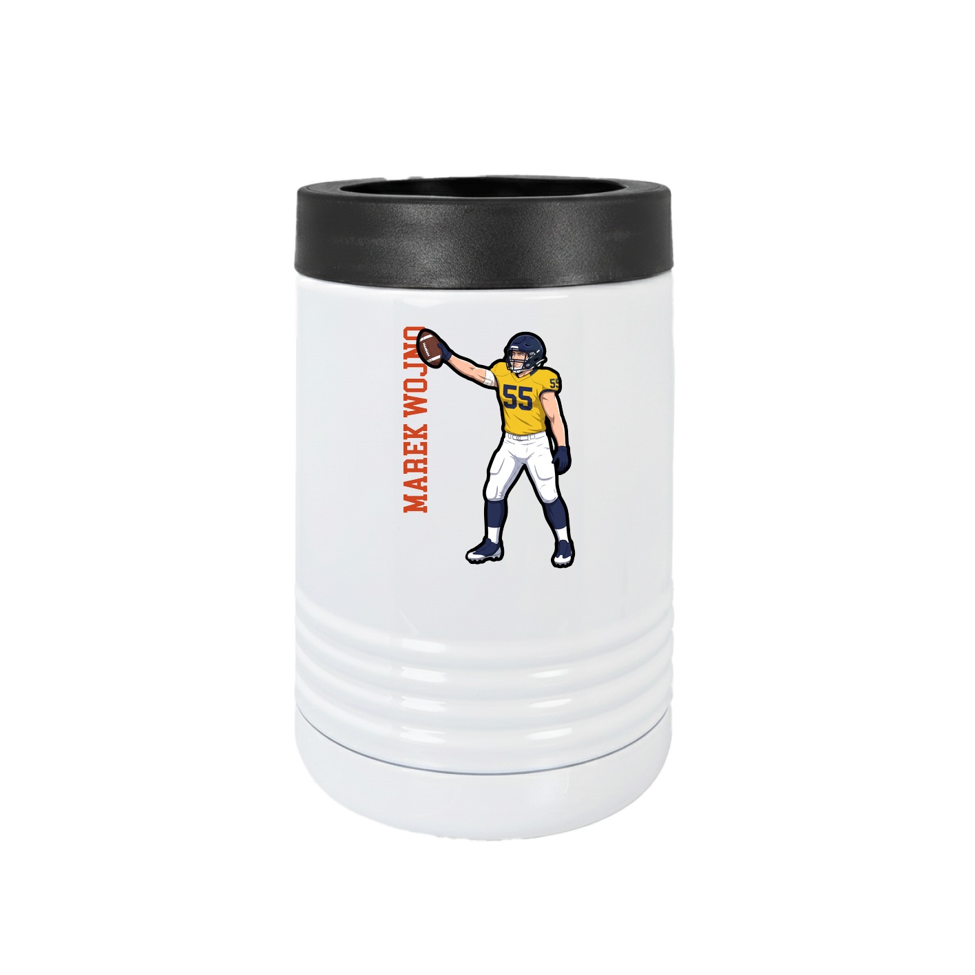 Beverage Holder — Name Vertical in White