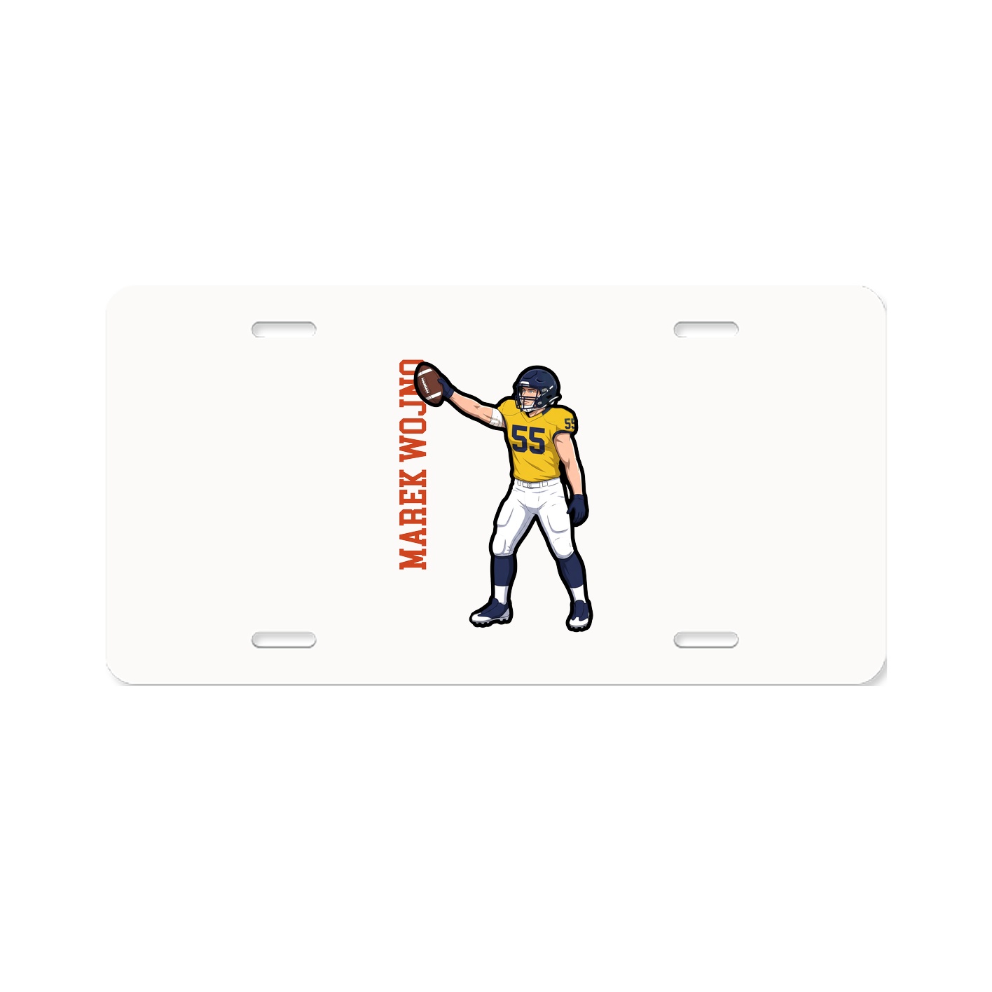 License Plate — Name Vertical in Classic