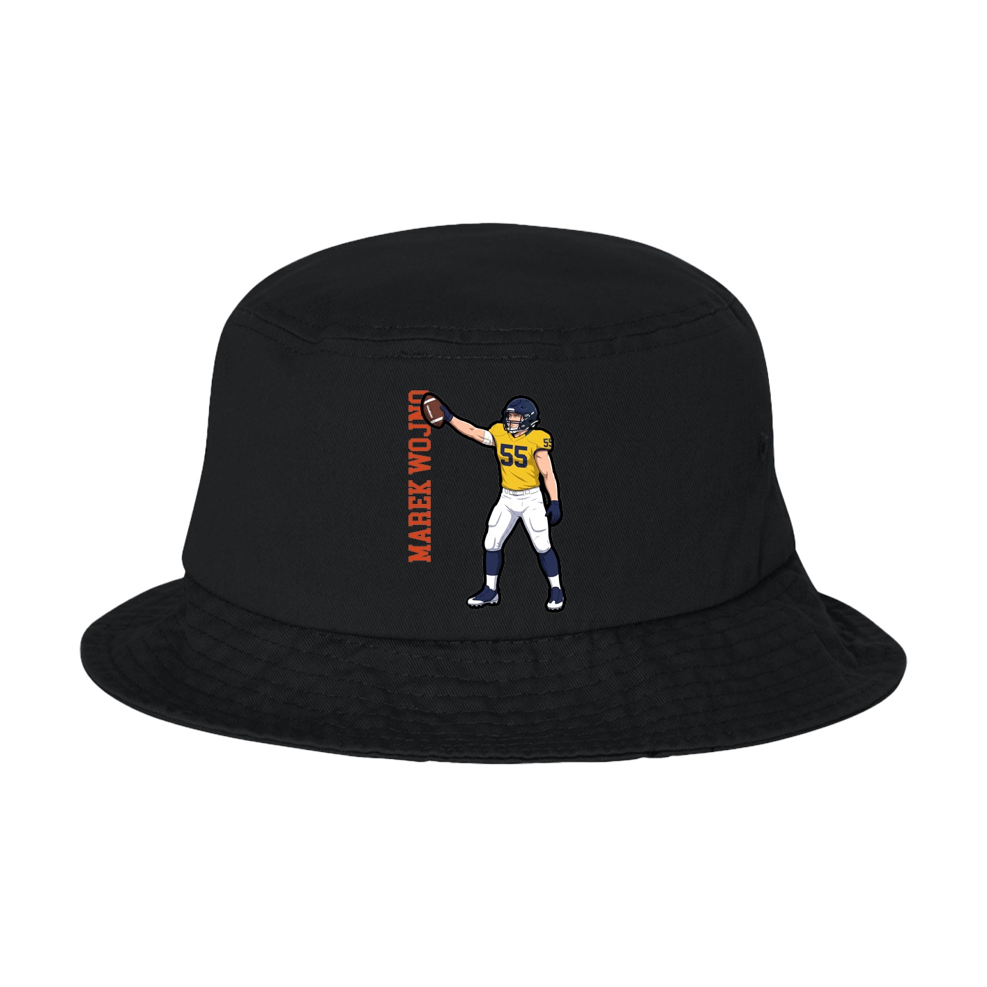 Bucket Cap — Name Vertical in Black