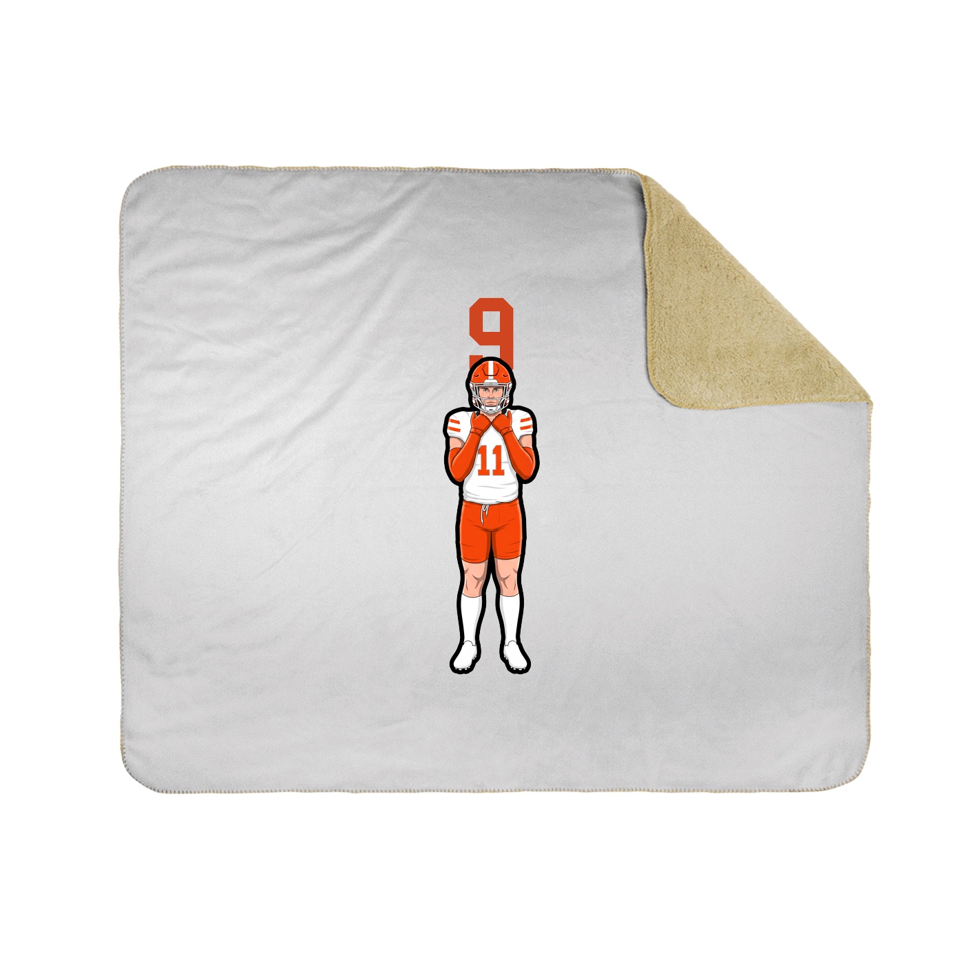 Throw Blanket — Number Top in White
