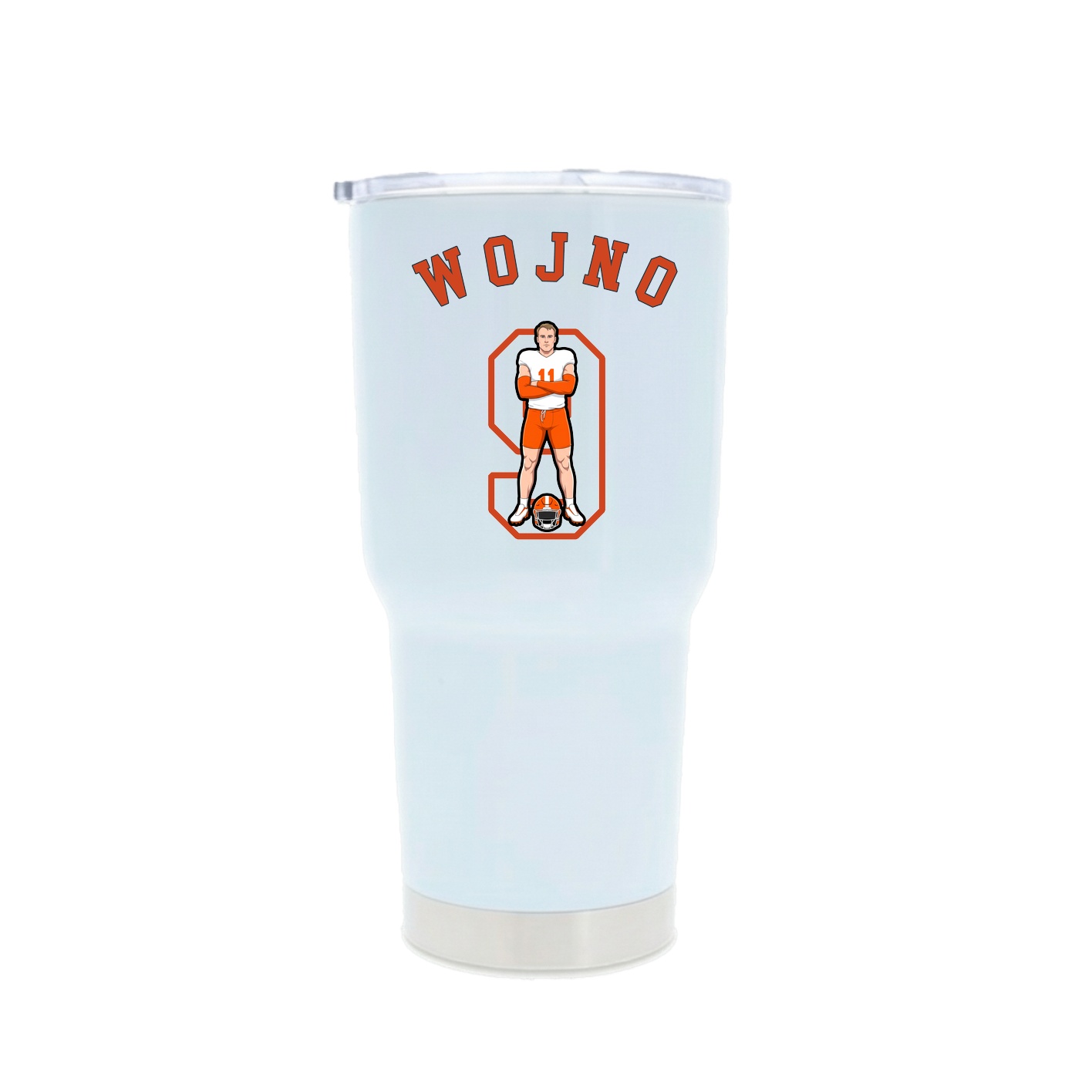 30oz Stainless Steel Tumbler — Shirsey Arch in White