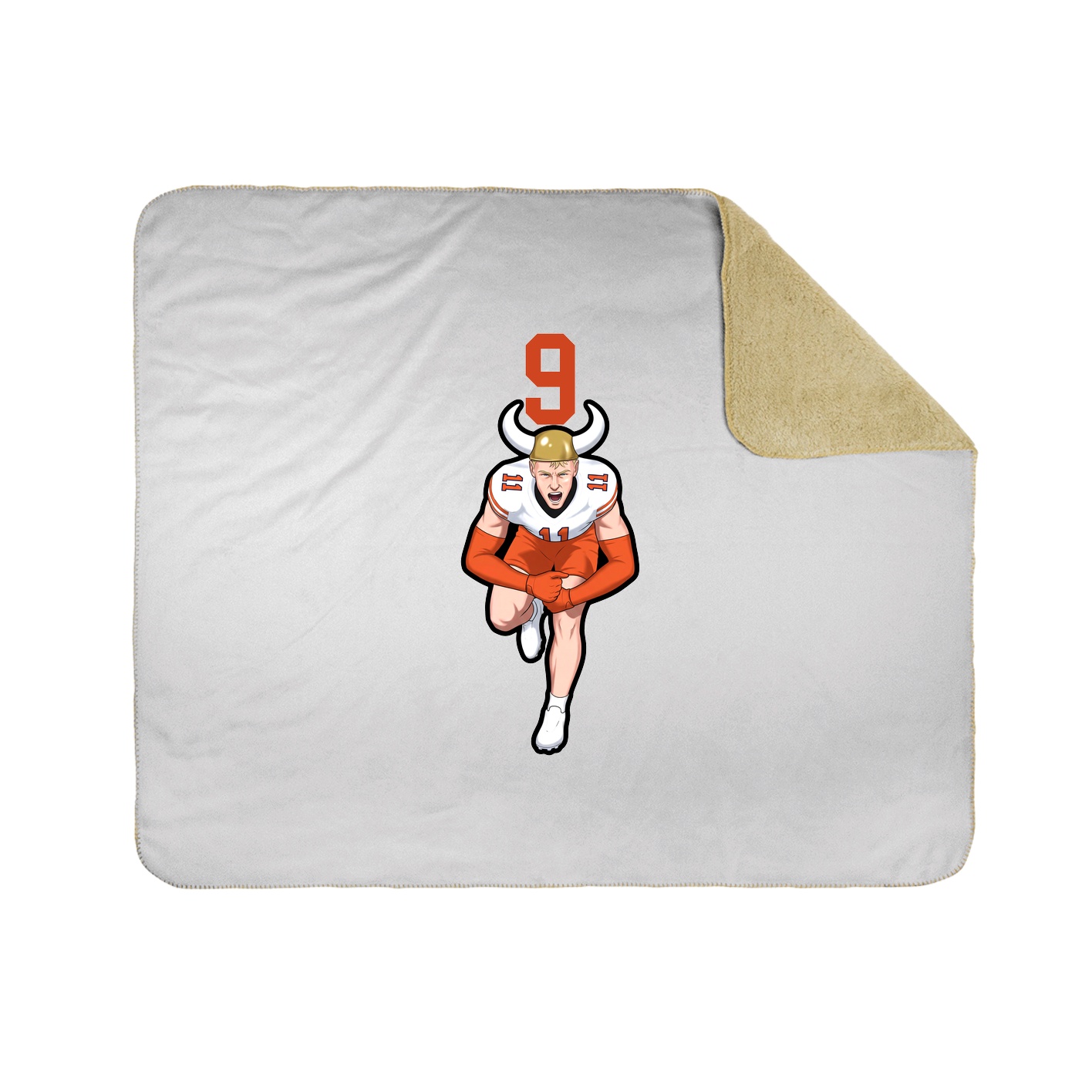 Throw Blanket — Number Top in White
