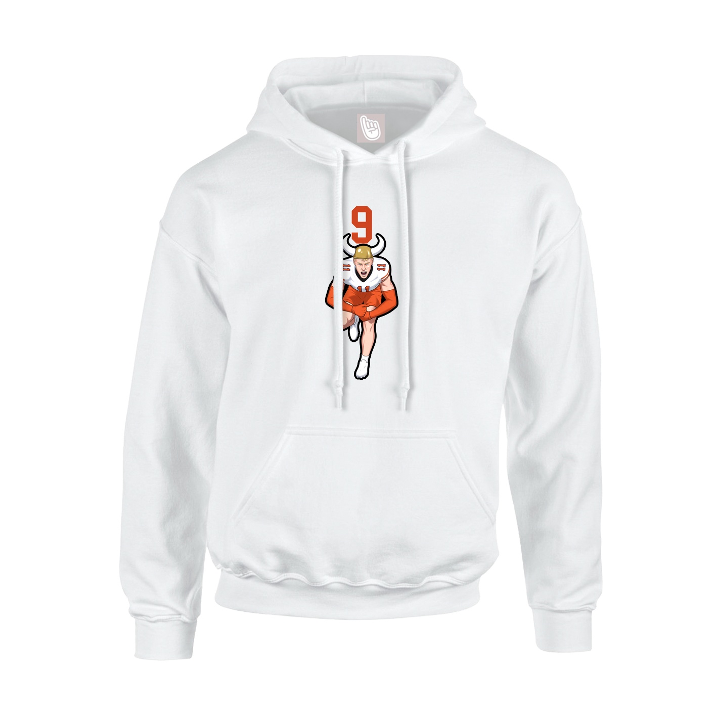 Hoodie — Number Top in White