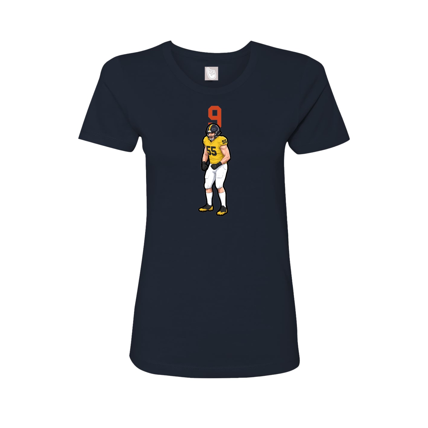 Womens Tee — Number Top in Navy