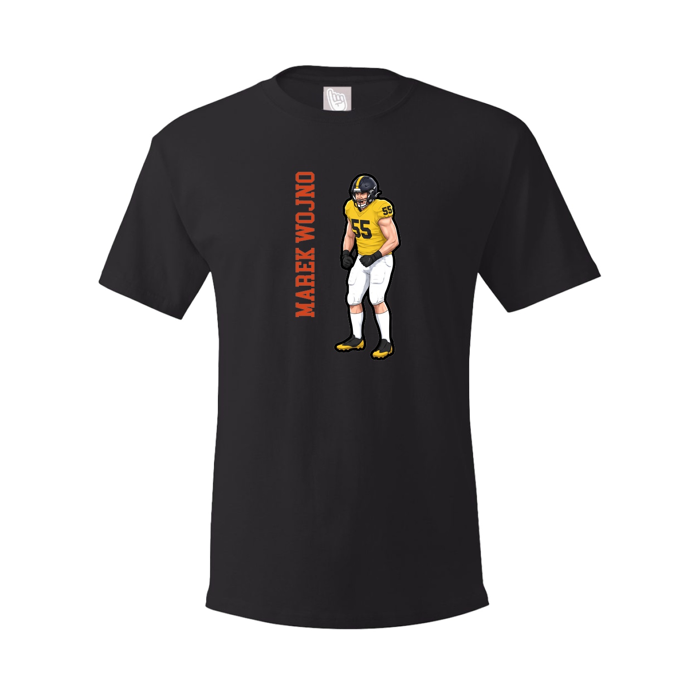 Youth Tee — Name Vertical in Black