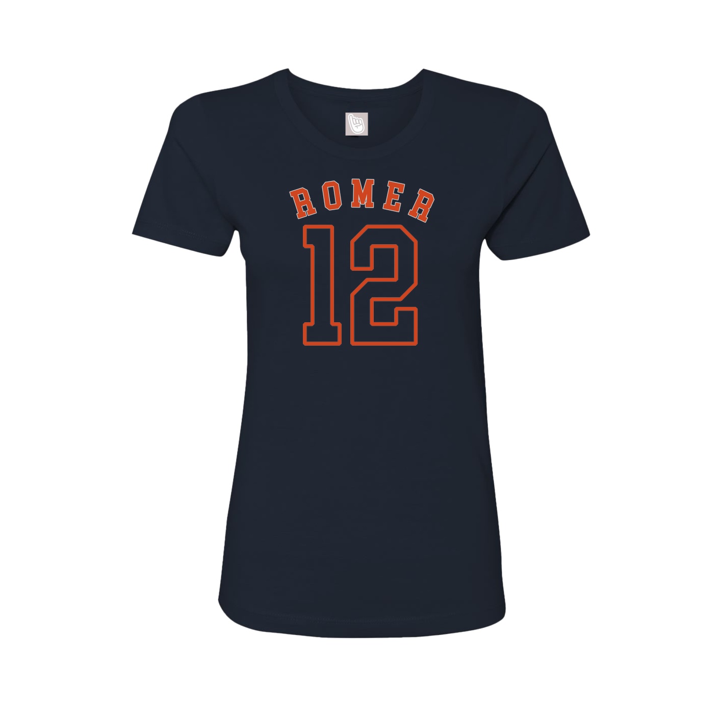 Fitted Women's Tee — Shirsey Arch in Navy