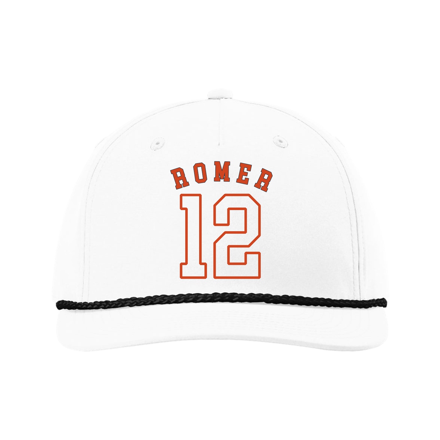 Five-Panel Classic Rope Cap — Shirsey Arch in White