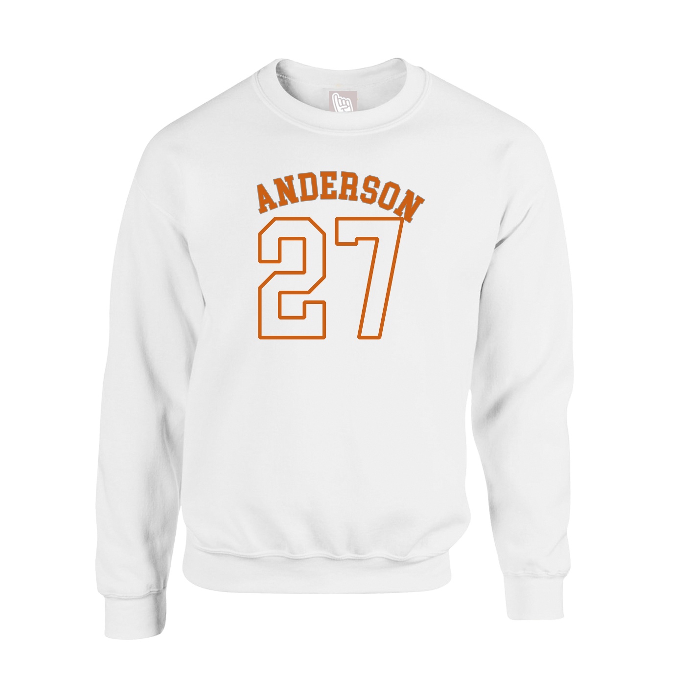 Fleece Crew — Shirsey Arch in White