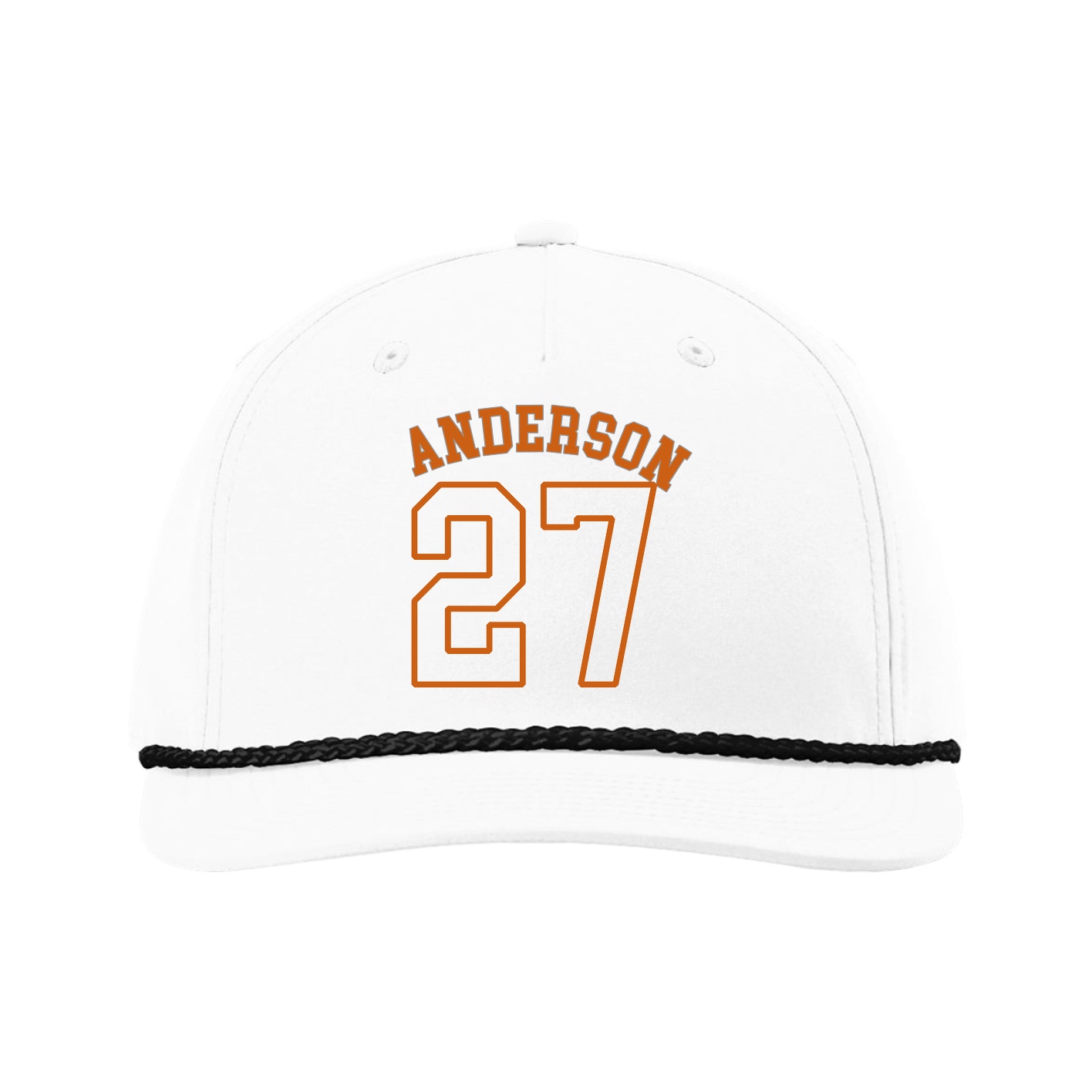 Five-Panel Classic Rope Cap — Shirsey Arch in White