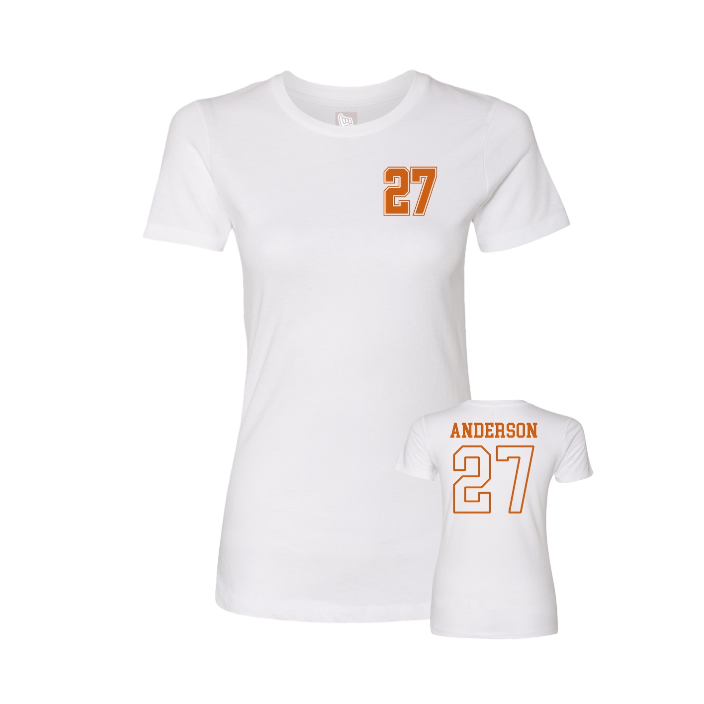 Fitted Women's Tee — Chest Back in White