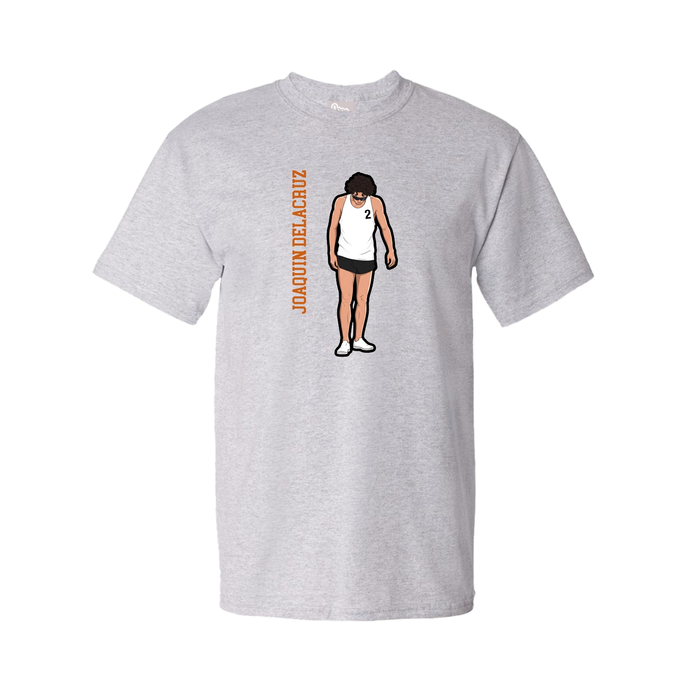 Tee — Name Vertical in Grey
