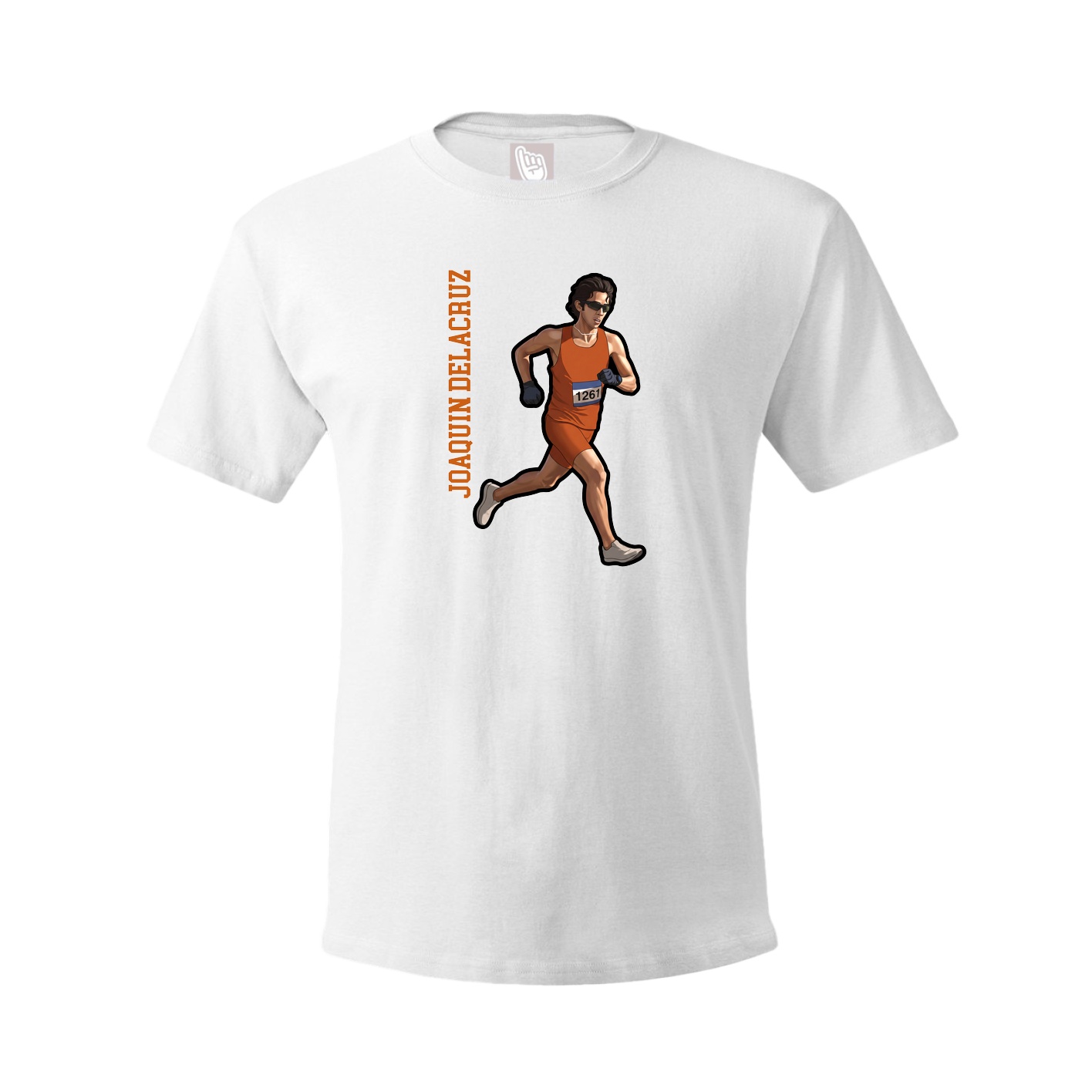 Youth Tee — Name Vertical in White