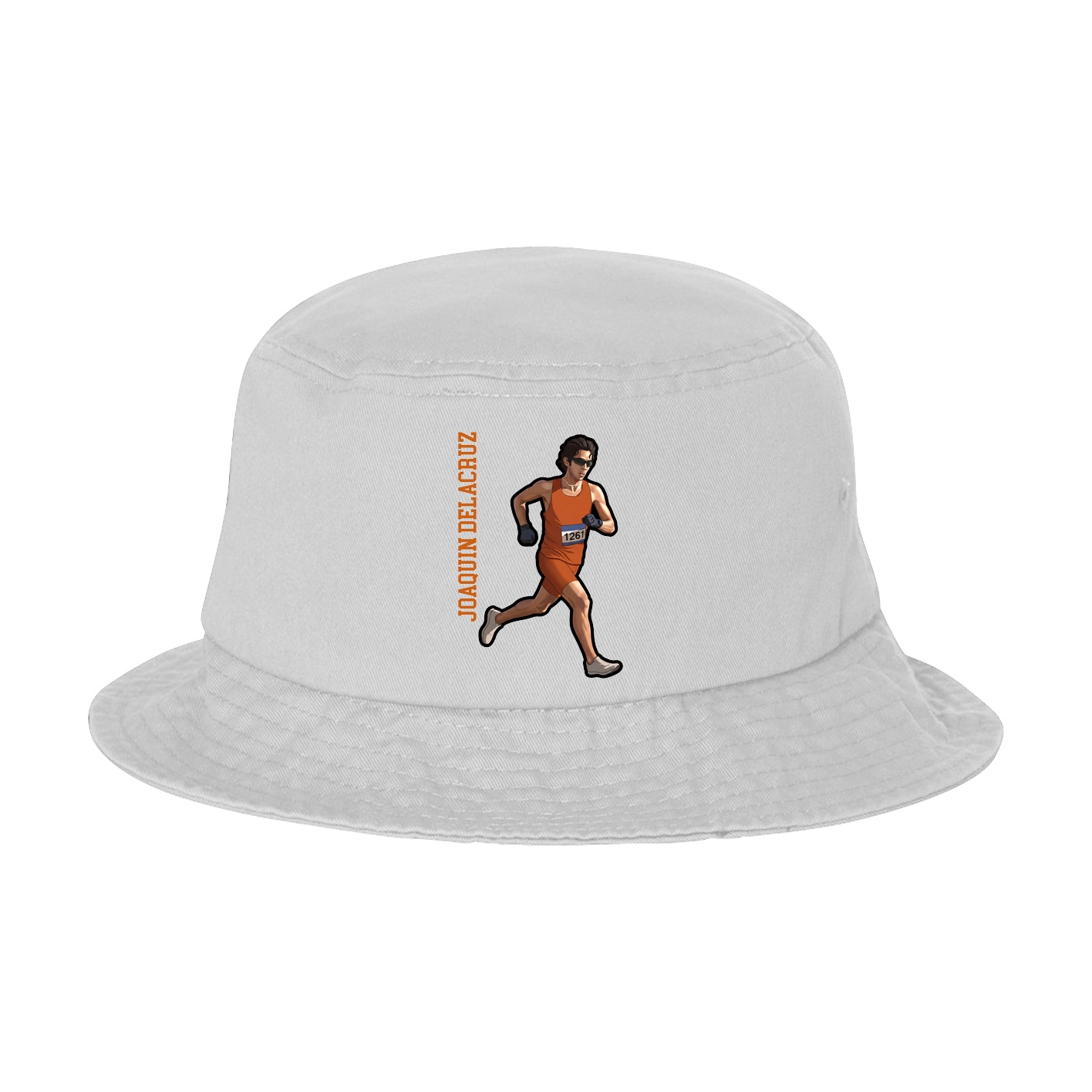 Bucket Cap — Name Vertical in White