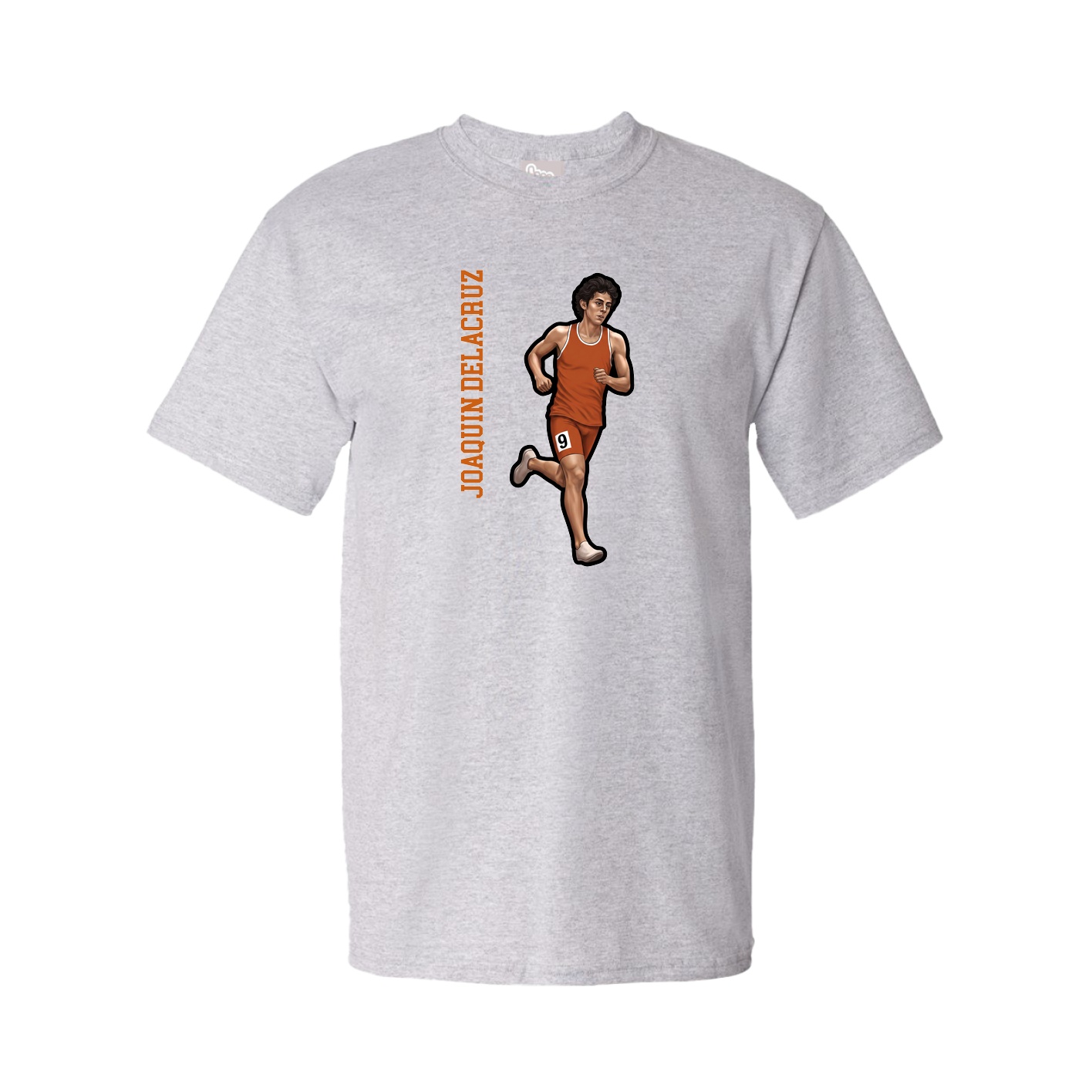 Youth Tee — Name Vertical in Grey
