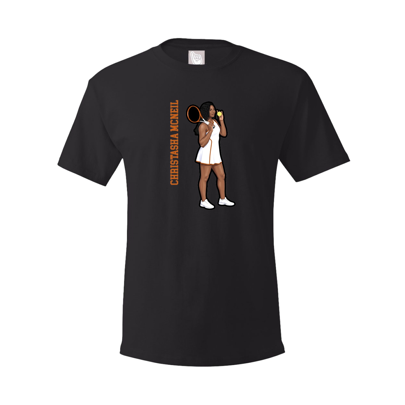 Youth Tee — Name Vertical in Black