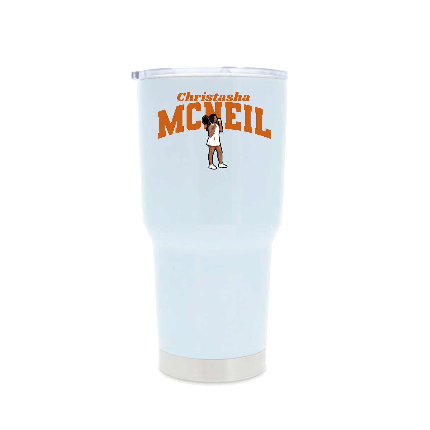 30oz Stainless Steel Tumbler — Signature Arch in White