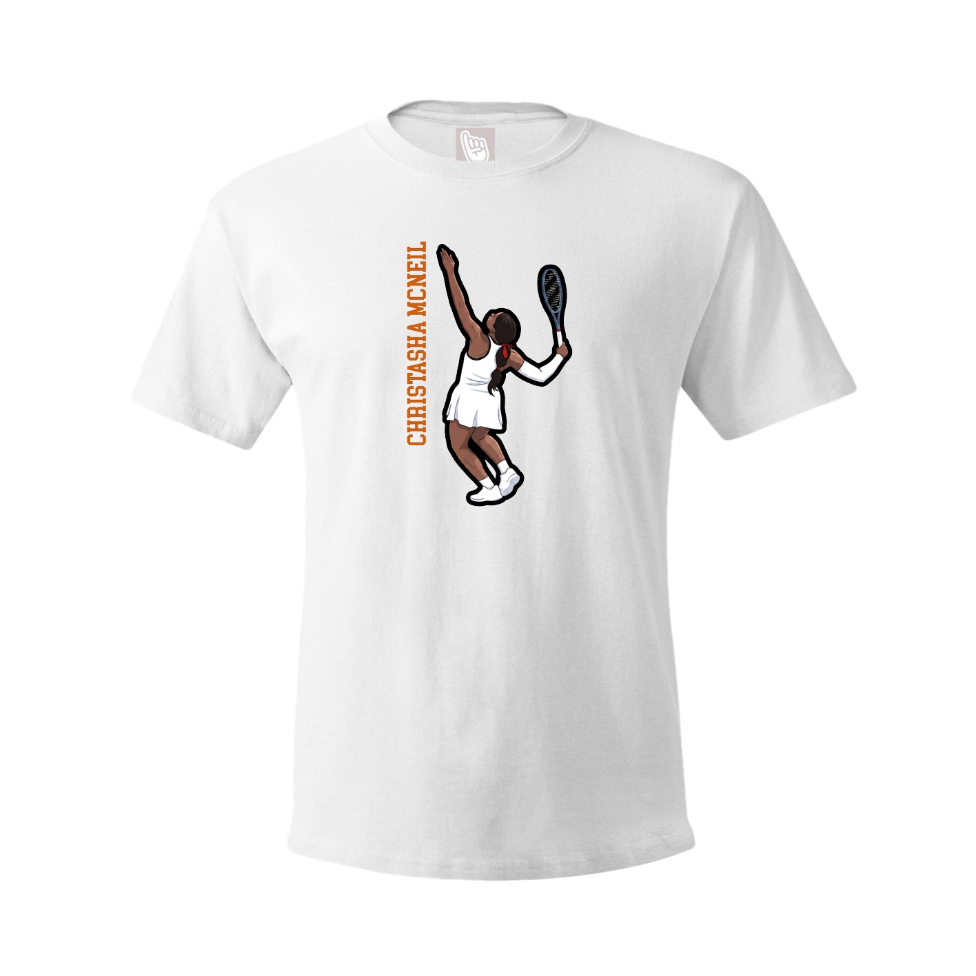Youth Tee — Name Vertical in White