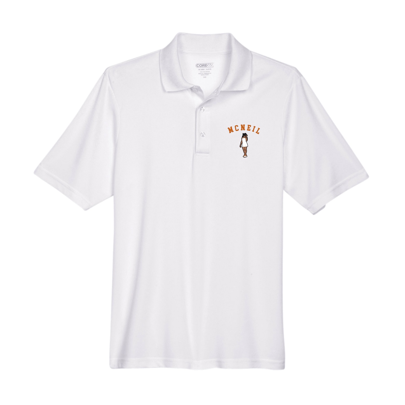 Performance Polo — Shirsey Arch in White