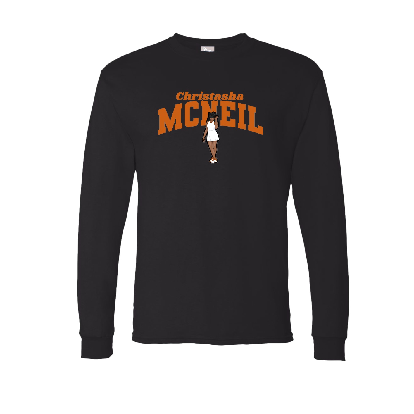 Long Sleeve Tee — Signature Arch in Black