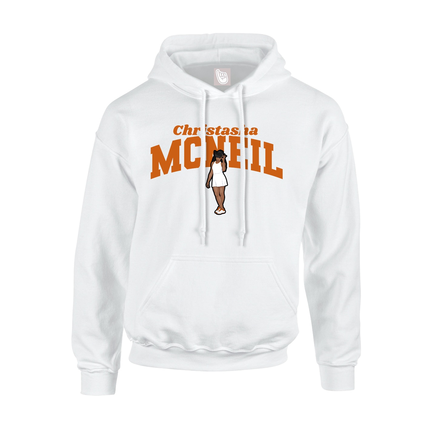 Youth Hoodie — Signature Arch in White