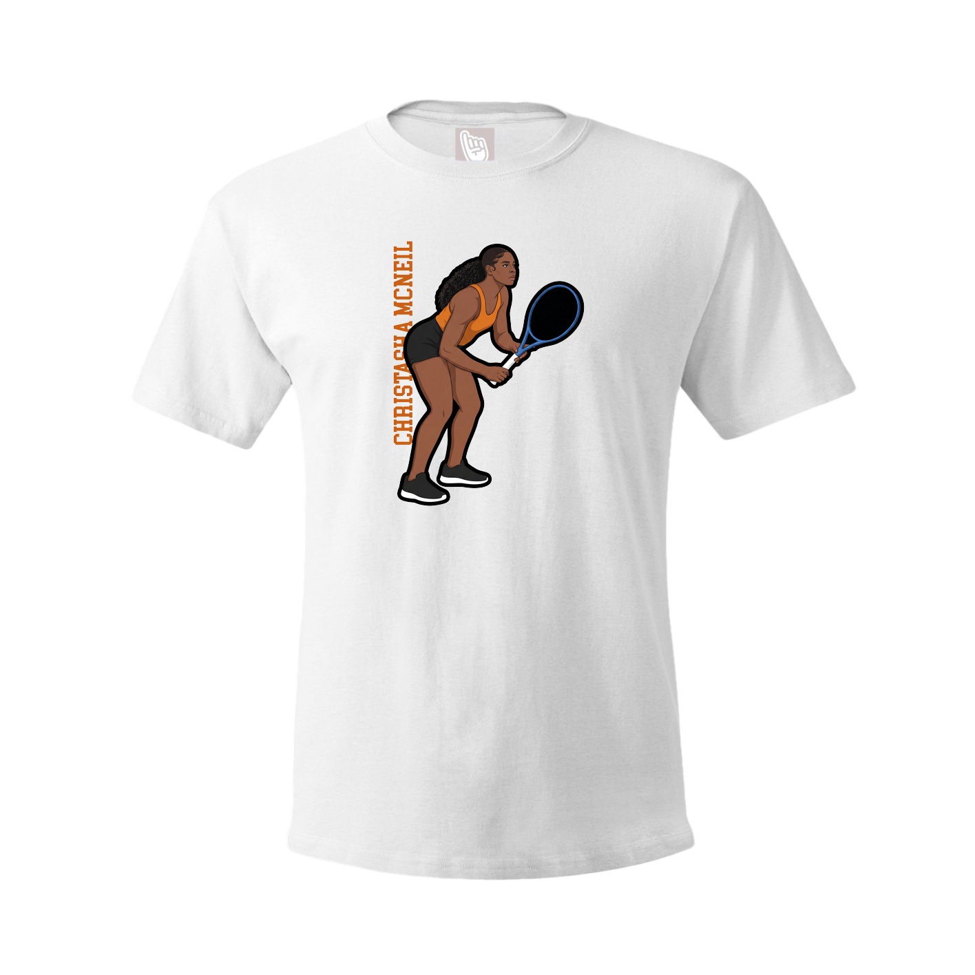 Tee — Name Vertical in White