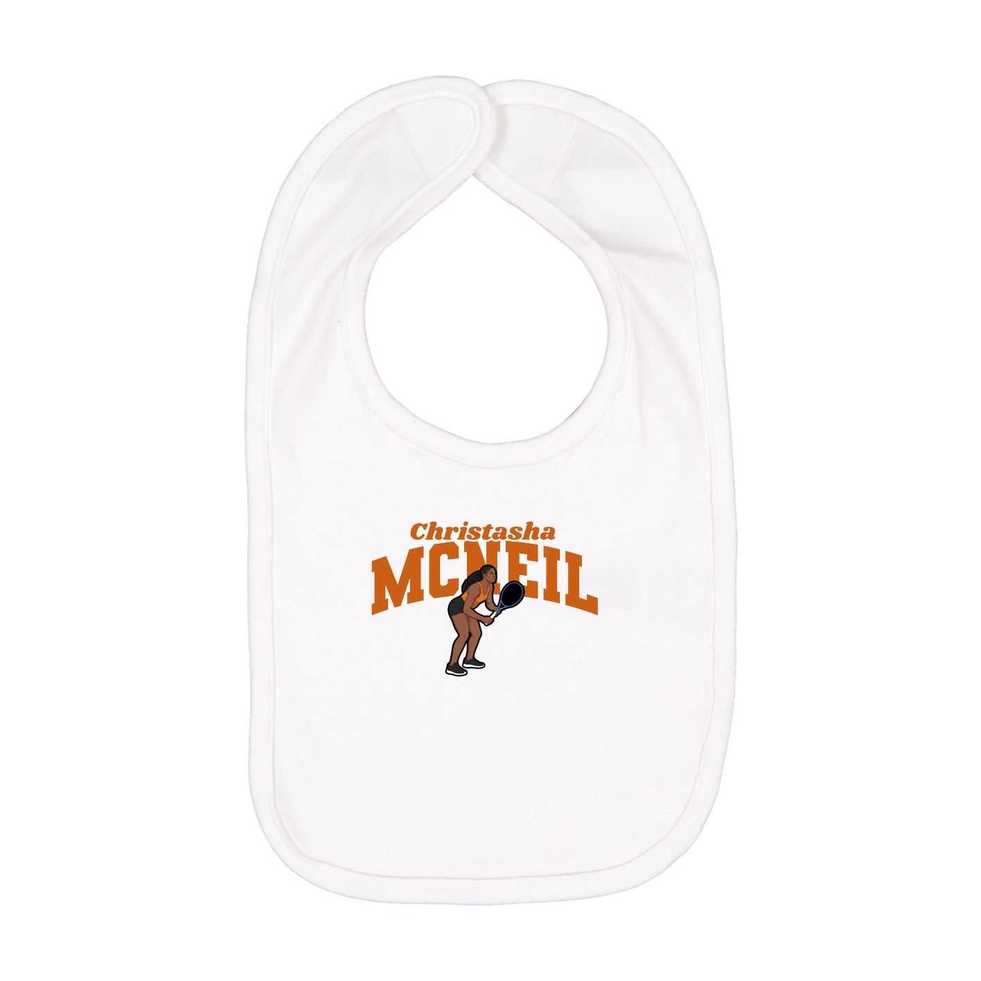 Infant Bib — Signature Arch in White