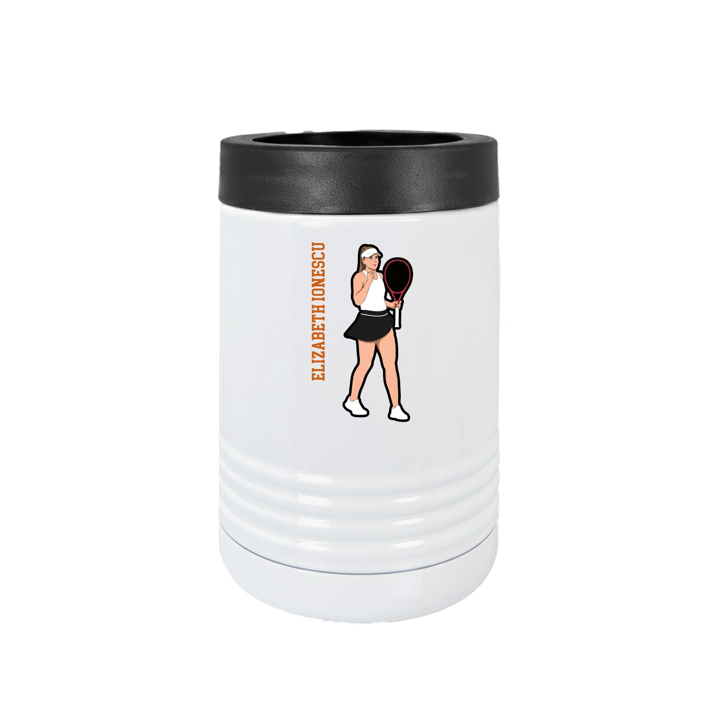 Beverage Holder — Name Vertical in White