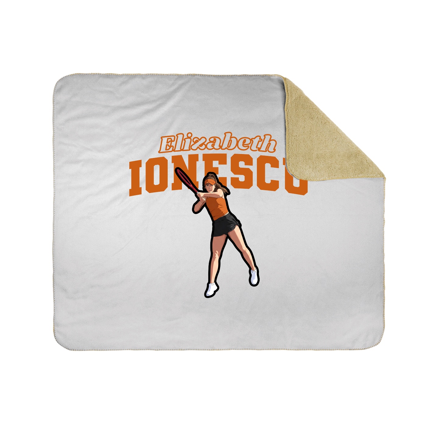 Throw Blanket — Name Arch in White