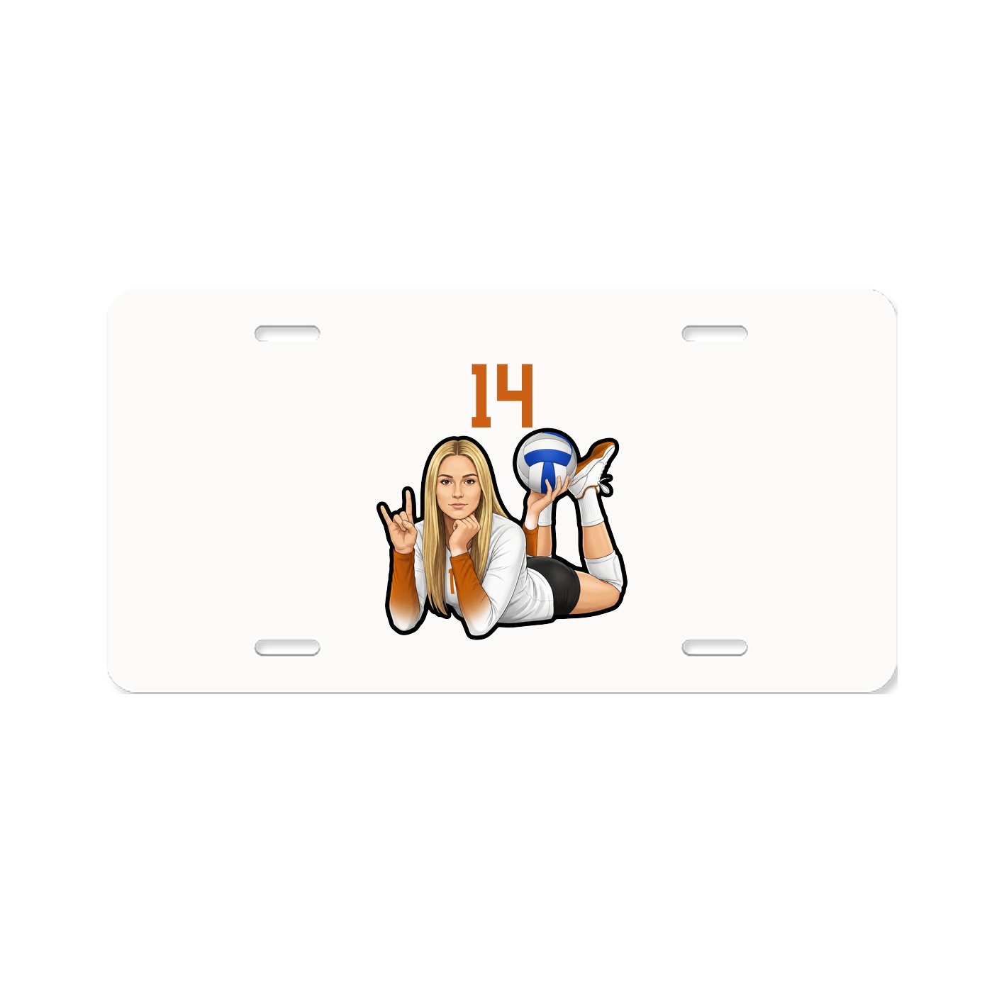 License Plate — Number Top in Classic