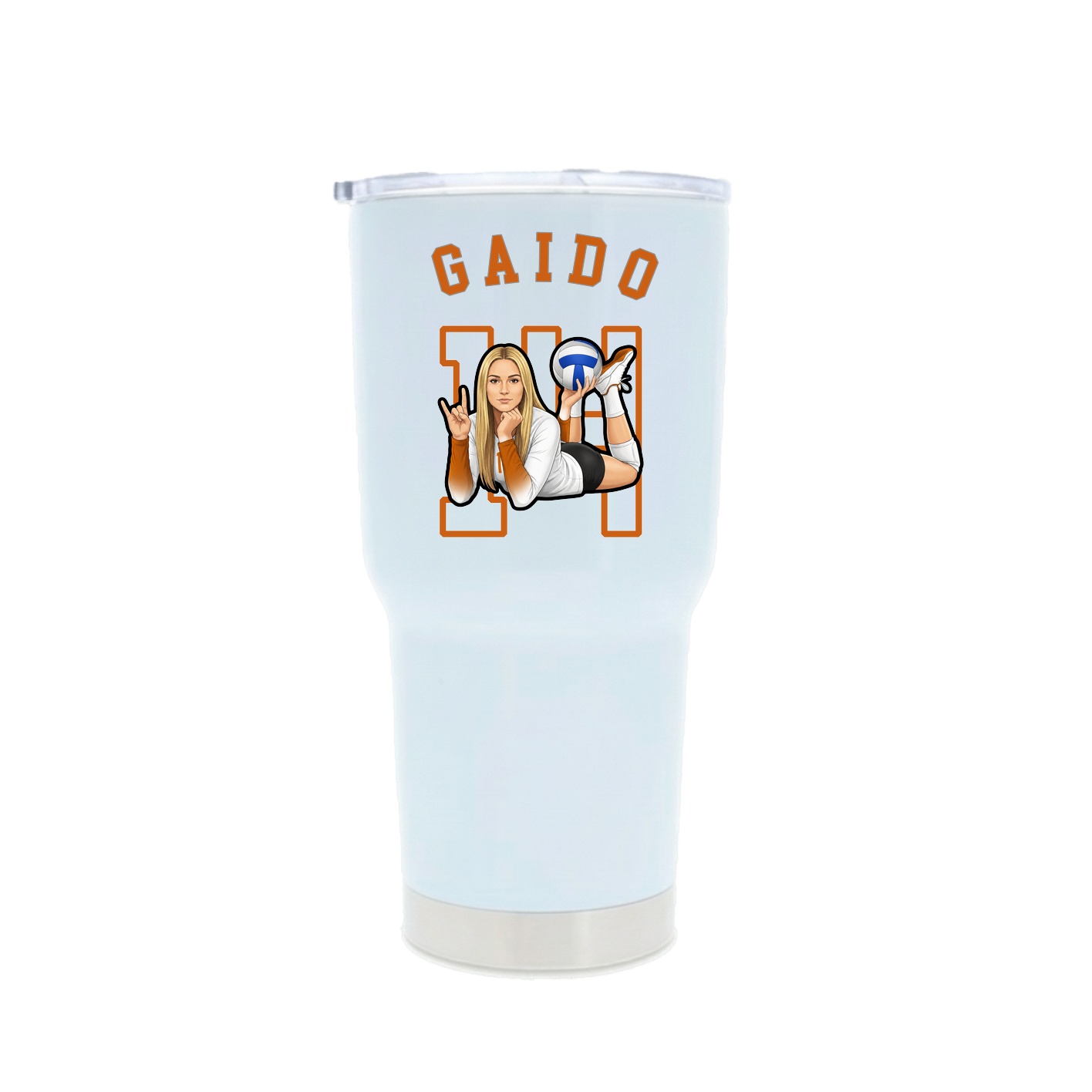 30oz Stainless Steel Tumbler — Shirsey Arch in White
