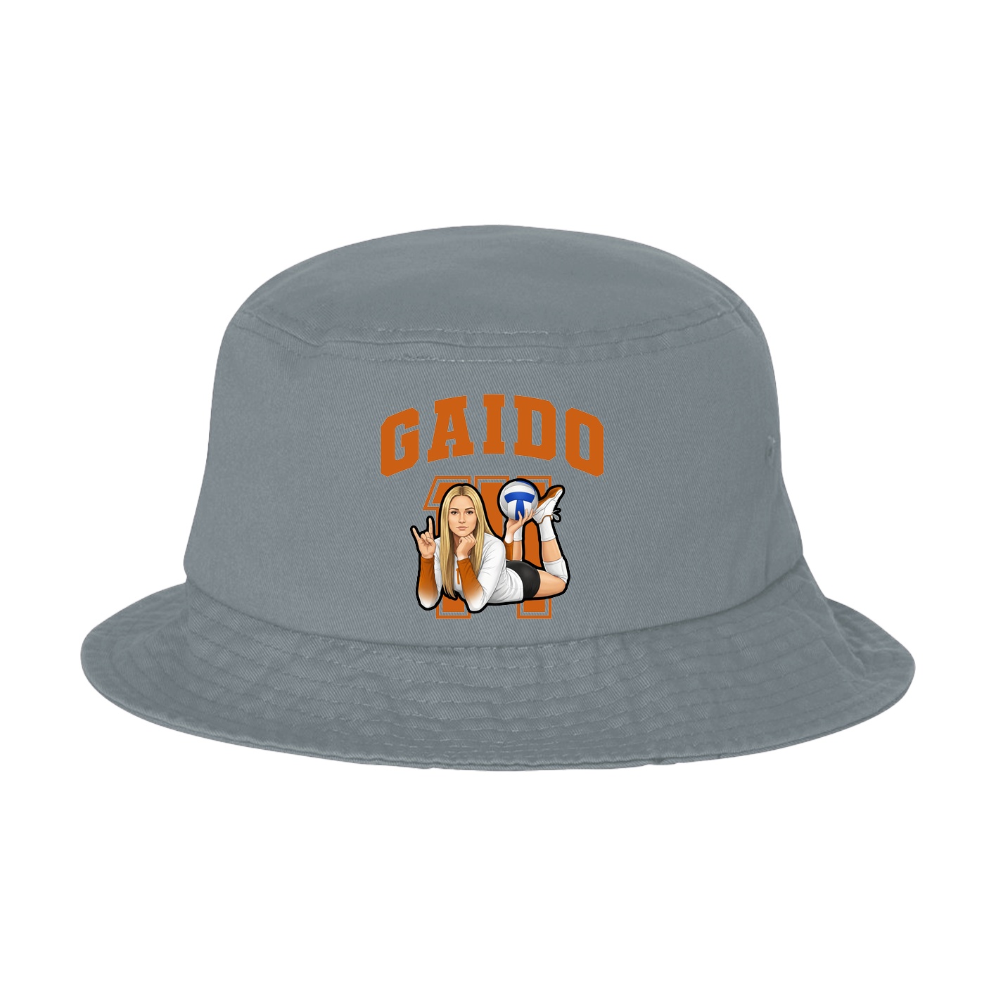 Bucket Cap — Number in Grey
