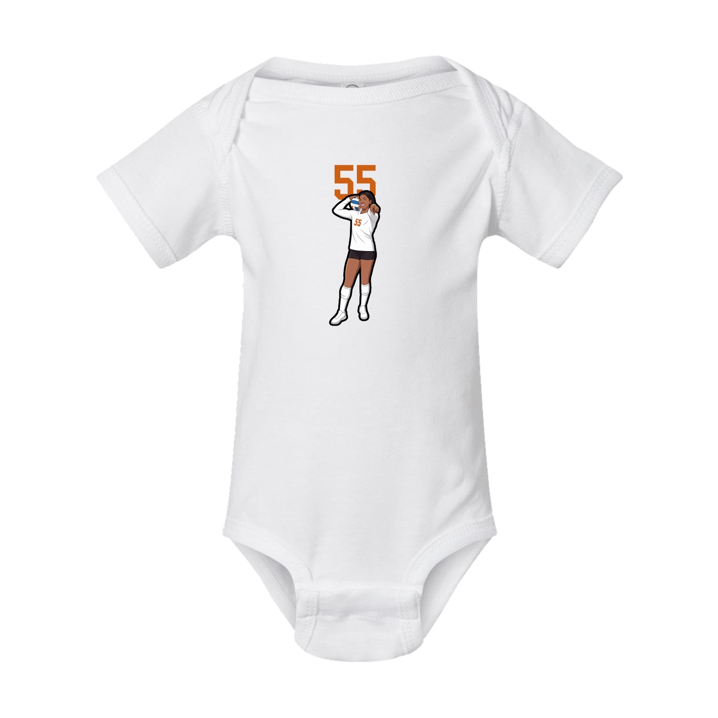 Baby Onesie — Number Top in White