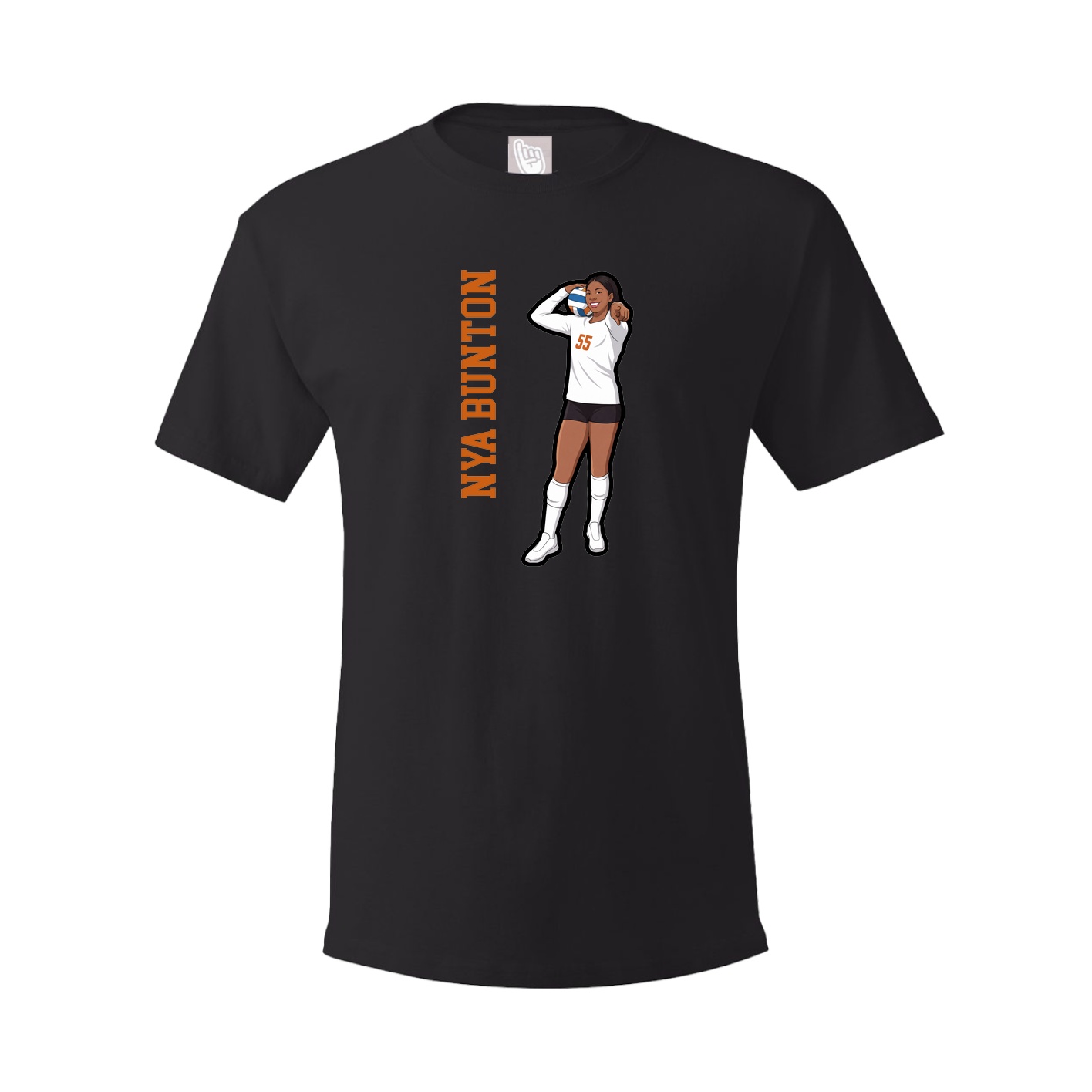 Youth Tee — Name Vertical in Black