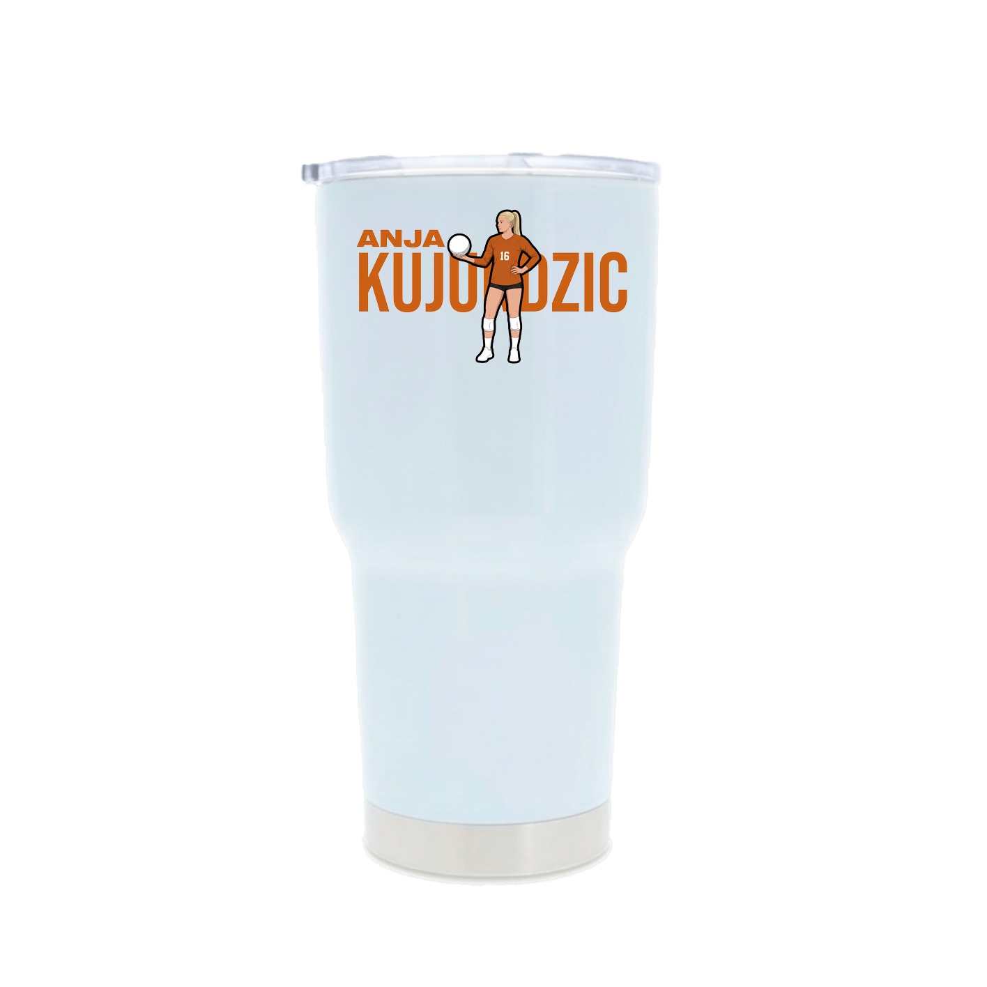 30oz Stainless Steel Tumbler — Player Name in White