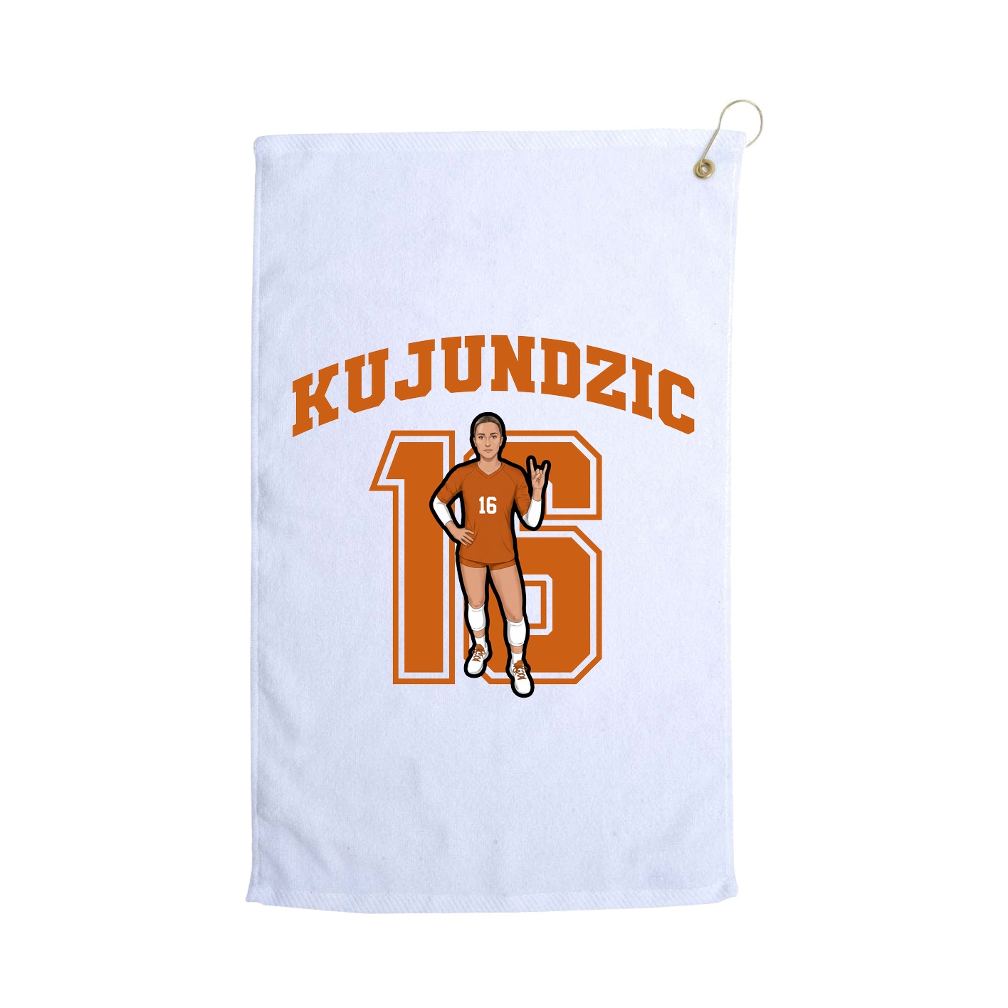 Golf Towel — Number in White