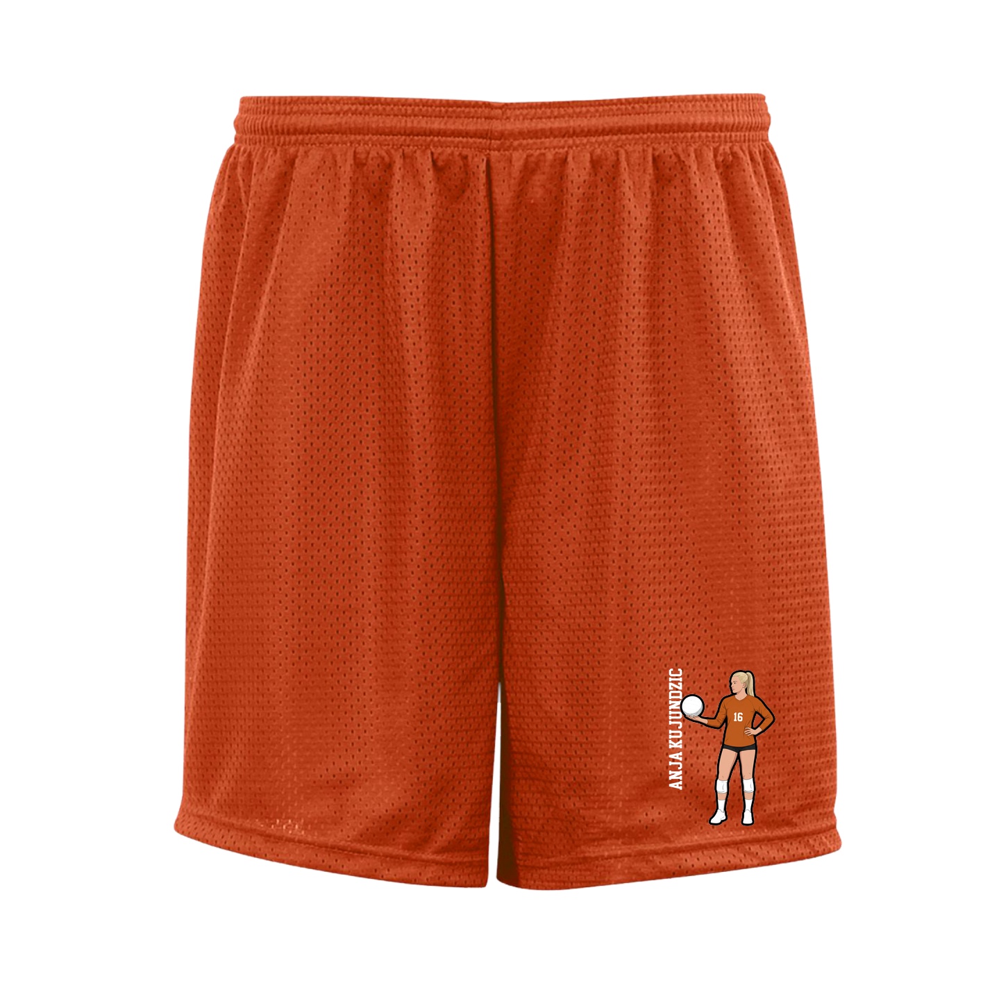 Shorts — Name Vertical in Orange