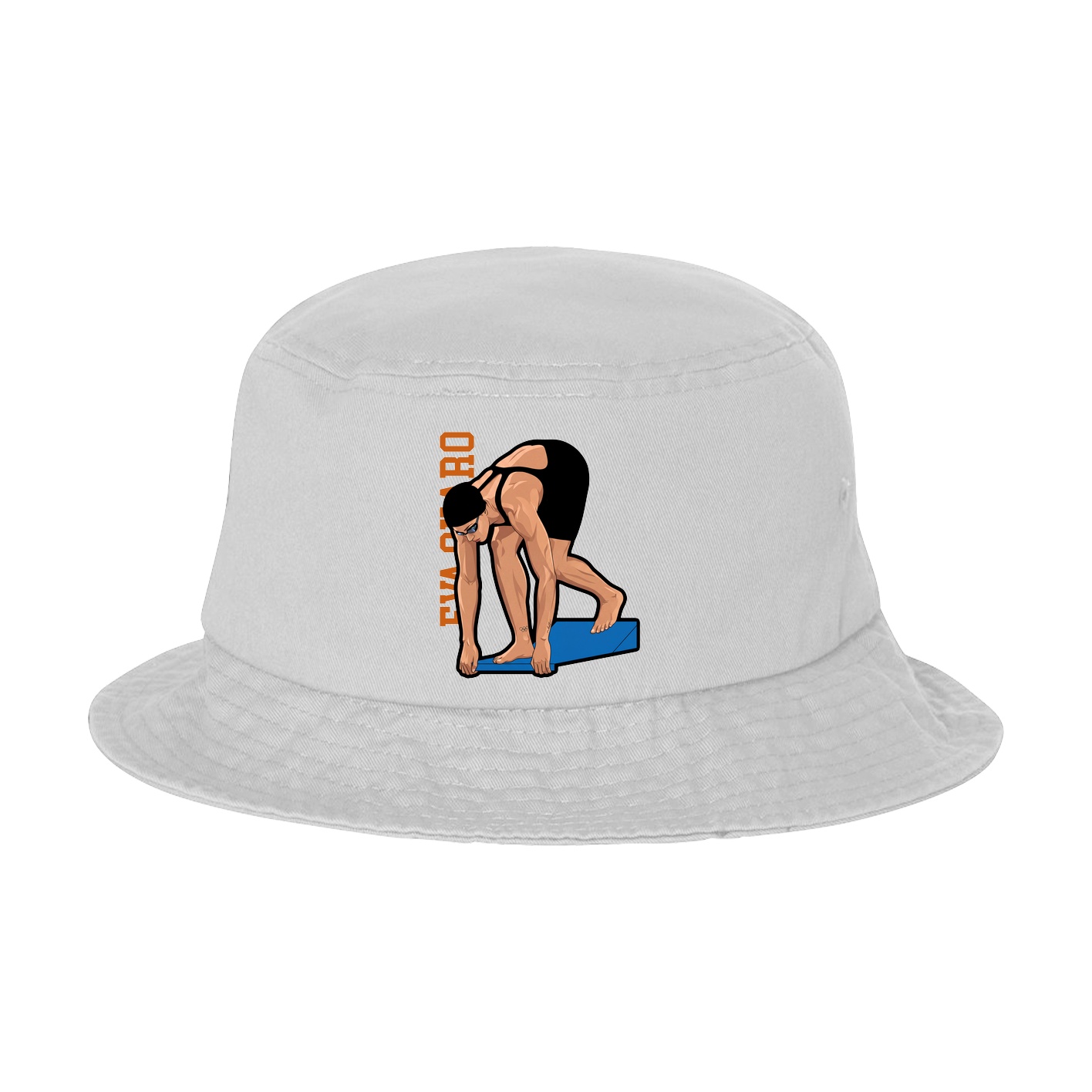 Bucket Cap — Name Vertical in White