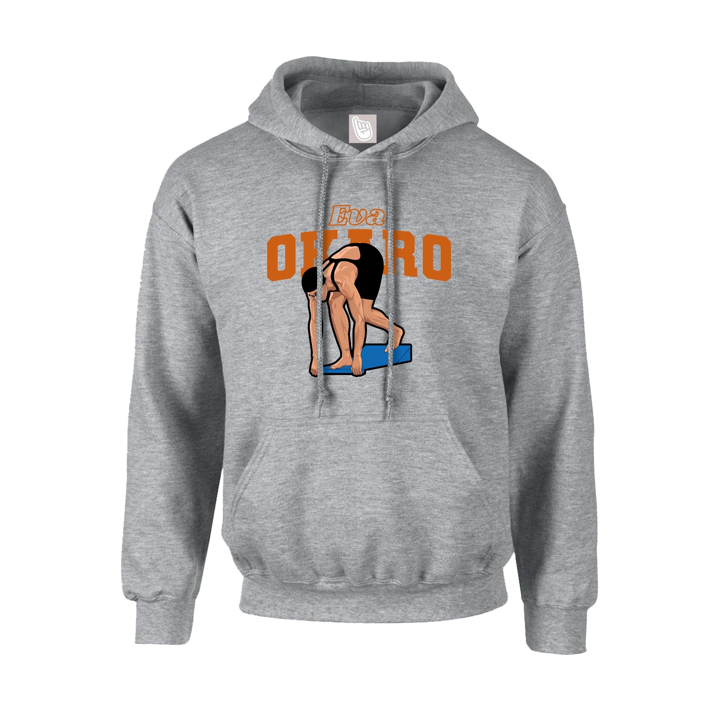 Hoodie — Name Arch in Grey