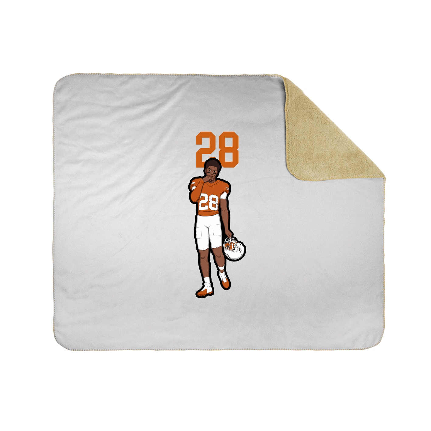 Throw Blanket — Number Top in White