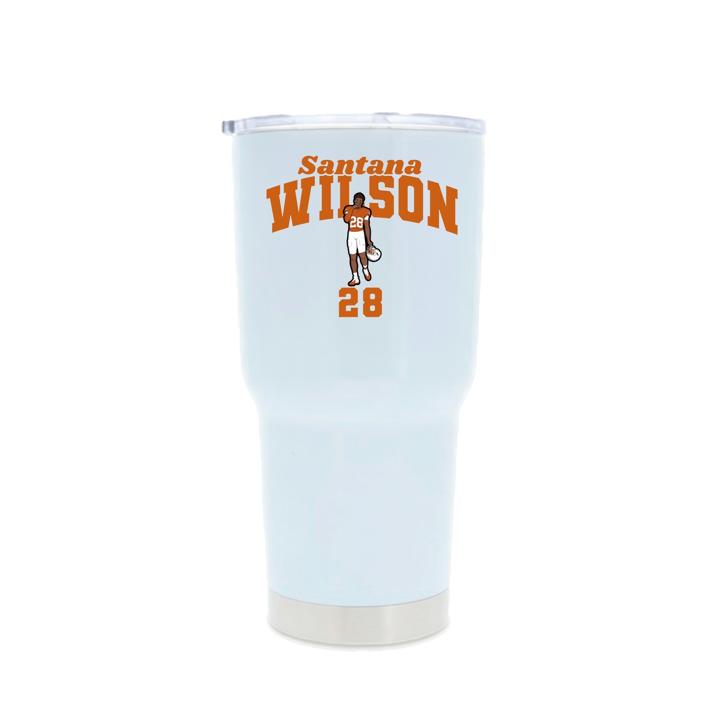 30oz Stainless Steel Tumbler — Signature Arch in White