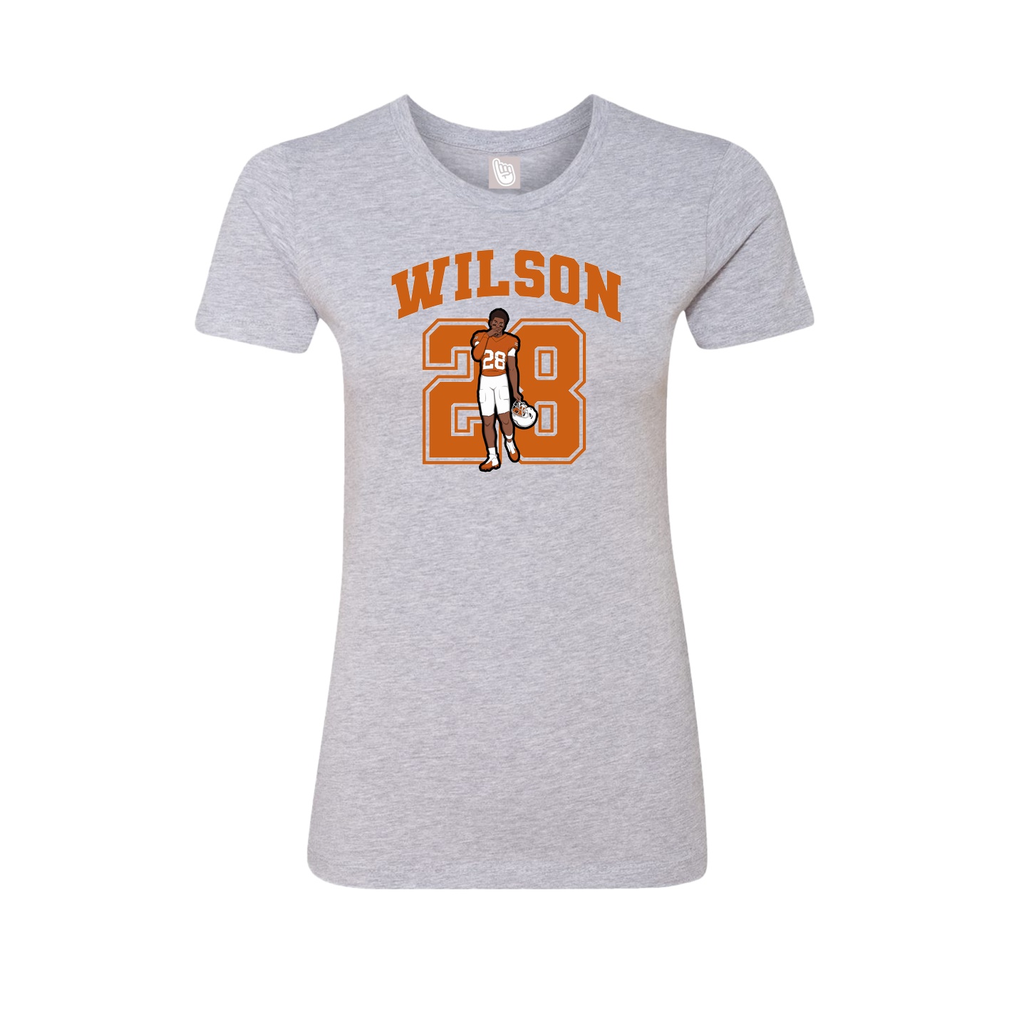 Fitted Women's Tee — Number in Grey