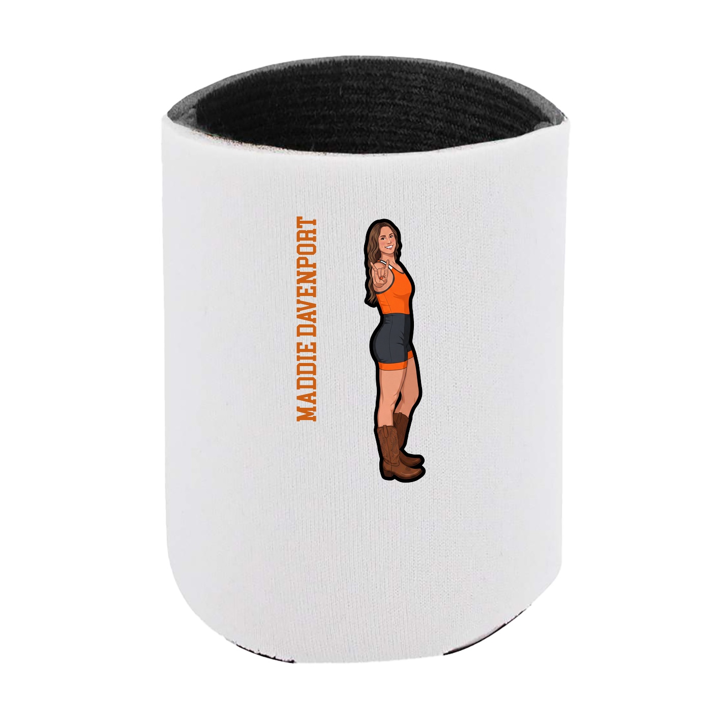 Can Holder — Name Vertical in White