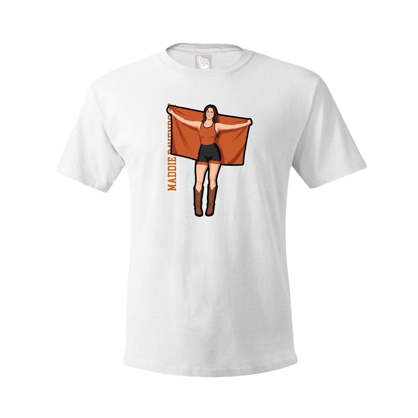 Tee — Name Vertical in White
