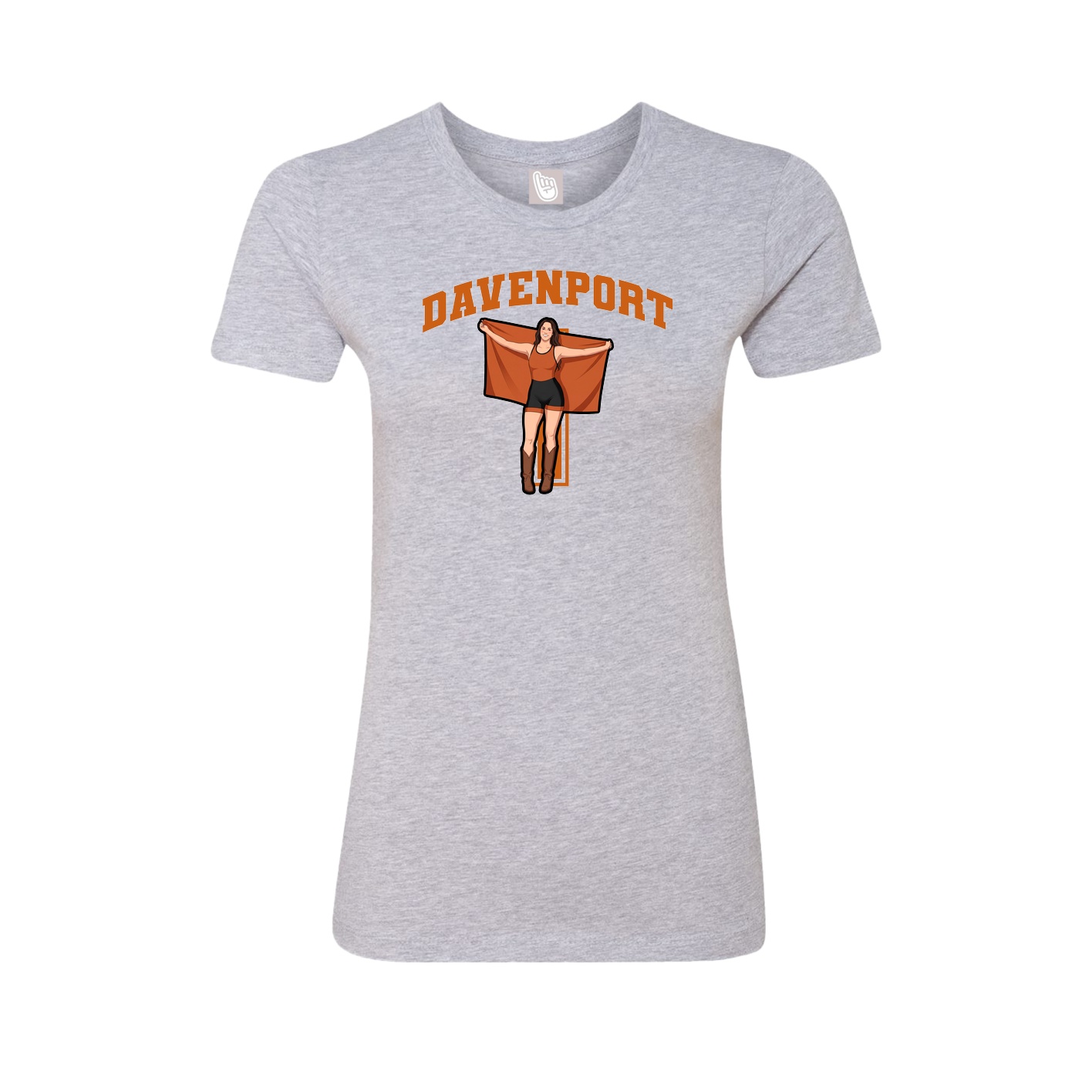 Fitted Women's Tee — Number in Grey